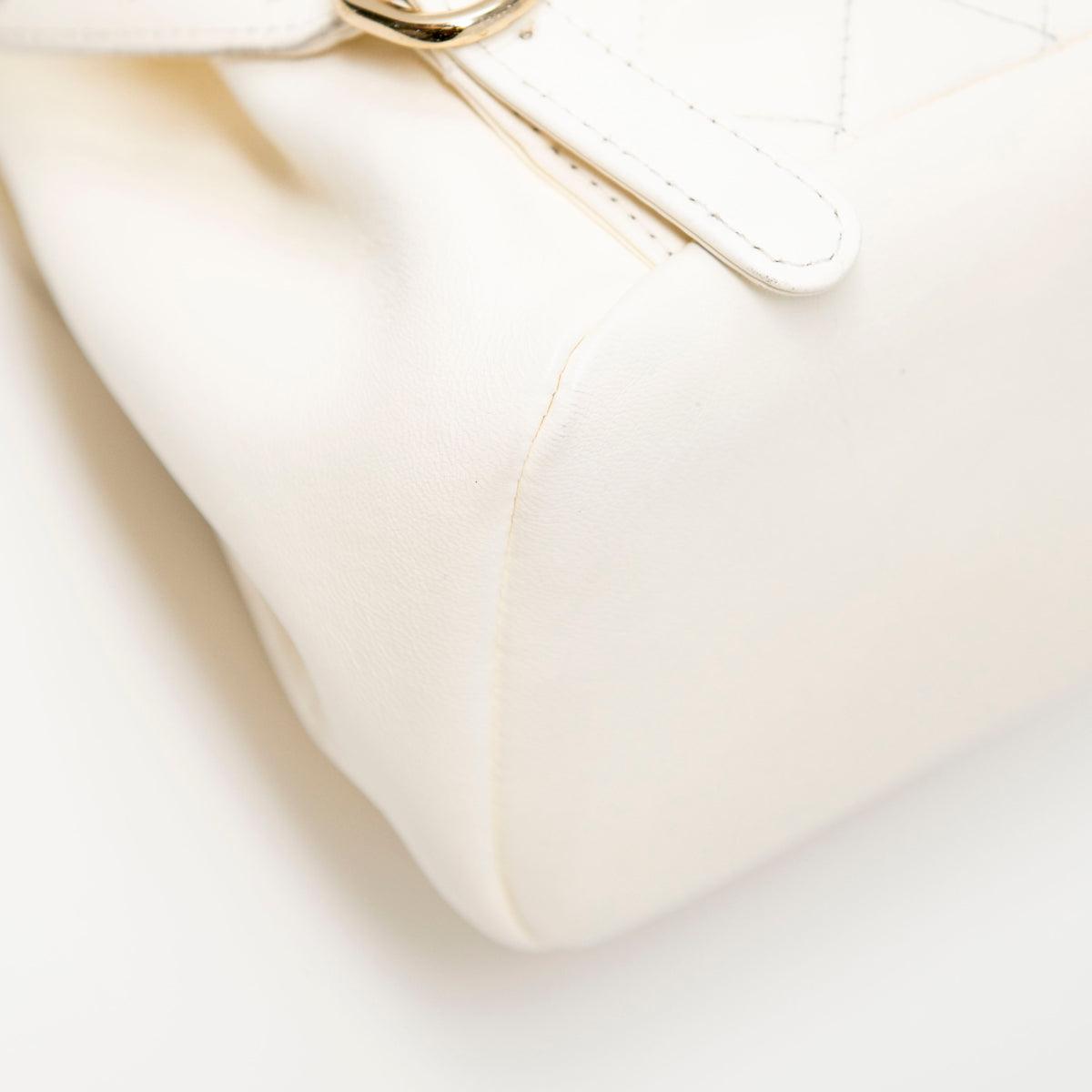 Chanel White Lambskin Duma Backpack - Luxury Designer Backpack for Women, Perfect for Travel, Work & Everyday Use