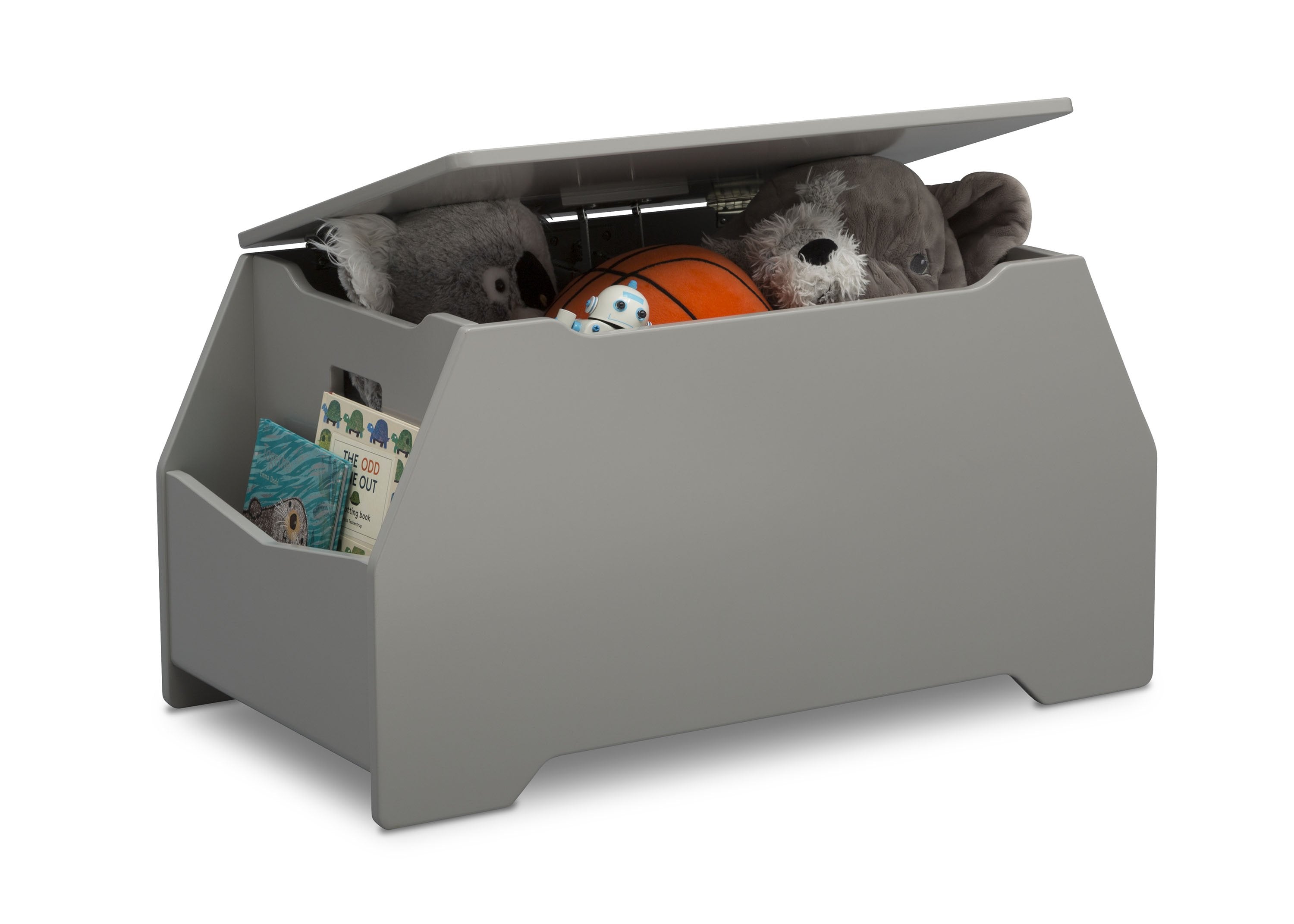 Wooden Toy Storage Box with Book Compartment - Perfect for Kids' Room Organization & Playroom Decor