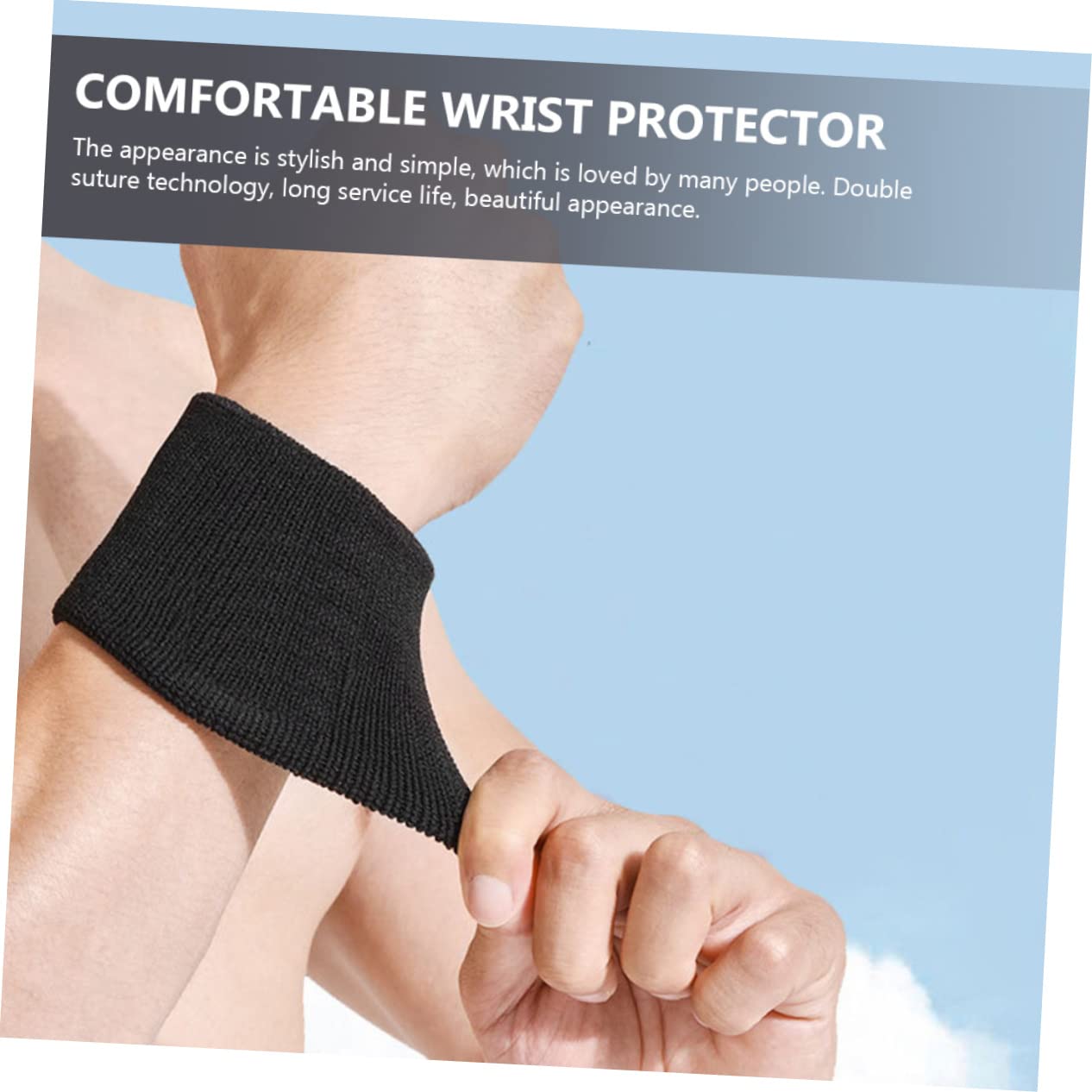 GAROZATION 6-Pack Sweat Wrist Bands for Men - Breathable Elastic Wrist Wraps for Gym, Workout, Tennis & Basketball - Non-Slip Sports Wristbands for Fitness & Exercise Protection