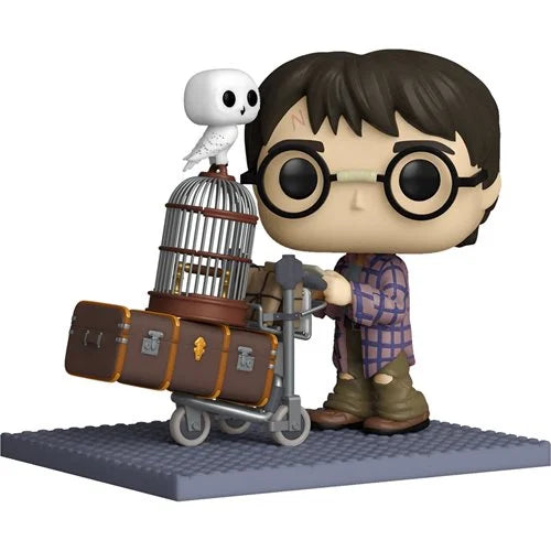 Harry Potter and the Sorcerer's Stone 20th Anniversary Deluxe Pop! Vinyl Figure - Harry Pushing Trolley - Collectible Movie Merchandise for Fans & Home Decor