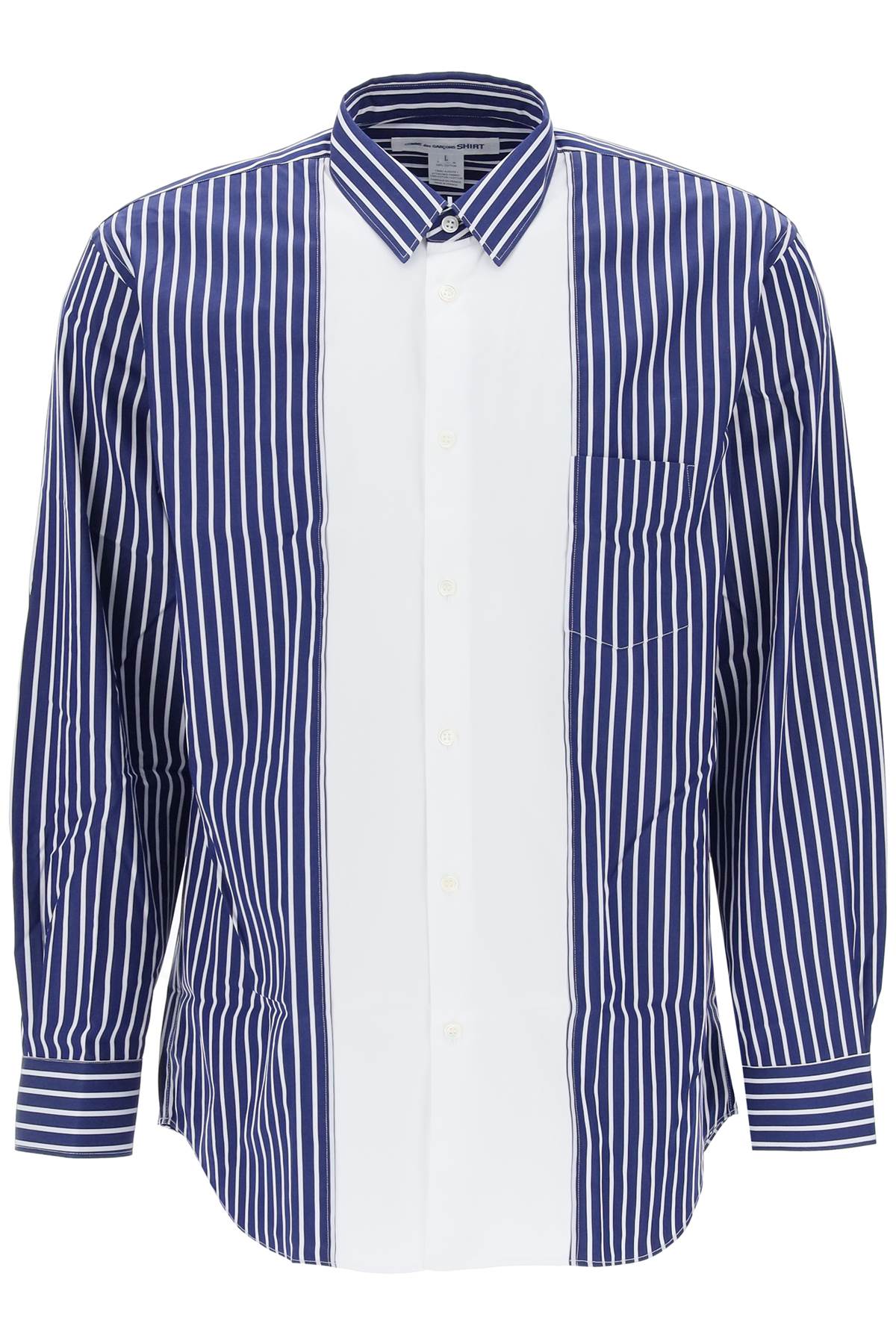 Comme des Garcons Striped Cotton Shirt for Men - Classic Casual Button Down Shirt for Office, Date Night & Everyday Wear