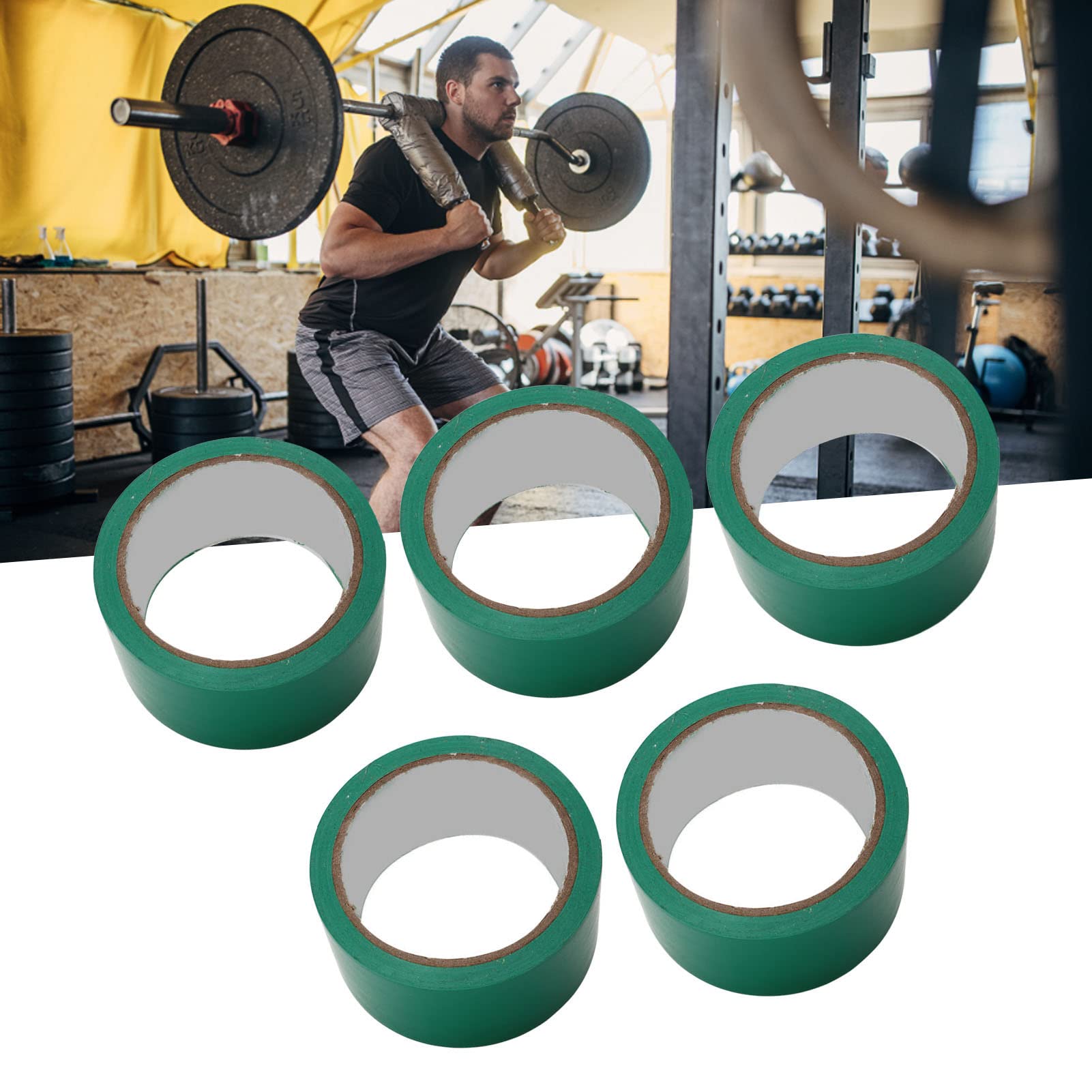 Ultra-Durable Green Floor Tape for Basketball Courts, Gyms & Schools - Non-Slip Sports Marking Tape for Indoor/Outdoor Use