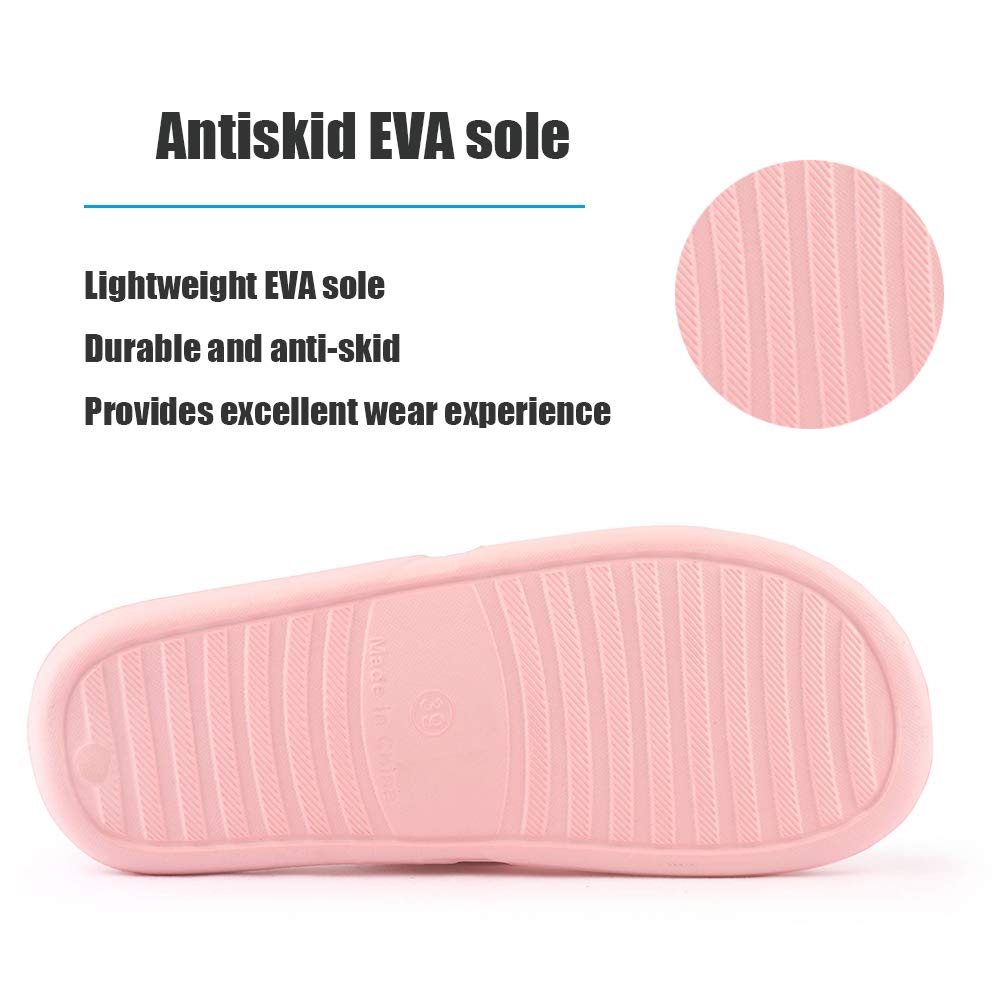 LM Women's Non-Slip Shower Slippers - Comfortable Bathroom Sandals, House Slippers for Home, Dorm, Spa & Indoor Use - Soft & Waterproof Shower Shoes for Women