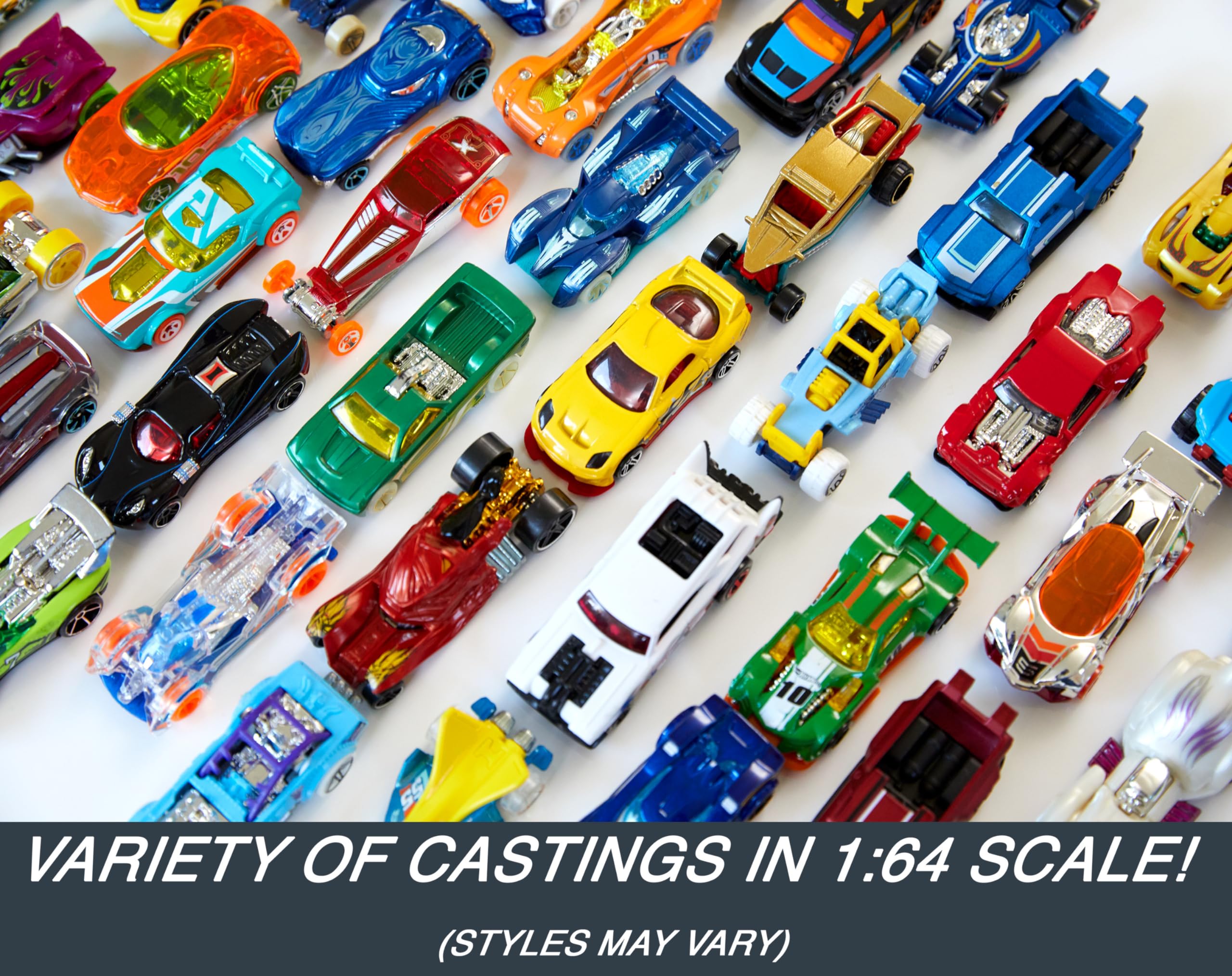 Hot Wheels 50-Piece Assorted Die-Cast Car Pack & Criss Cross Crash Track Set - Amazon Exclusive Toy Cars for Kids - Perfect for Racing, Collecting, and Birthday Gifts