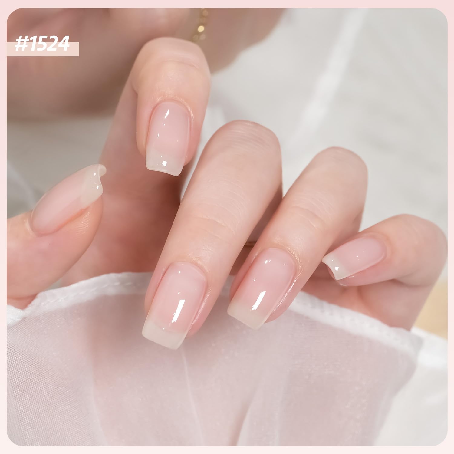 GAOY 33Pcs Jelly Gel Nail Polish Set - Sheer Pink Nude Gel Polish Kit with Glossy & Matte Top Coat, Base Coat for DIY Nail Art | Long Lasting, Non-Toxic, Salon Quality | Perfect for Home Manicures, Bridal Nails & Special Occasions