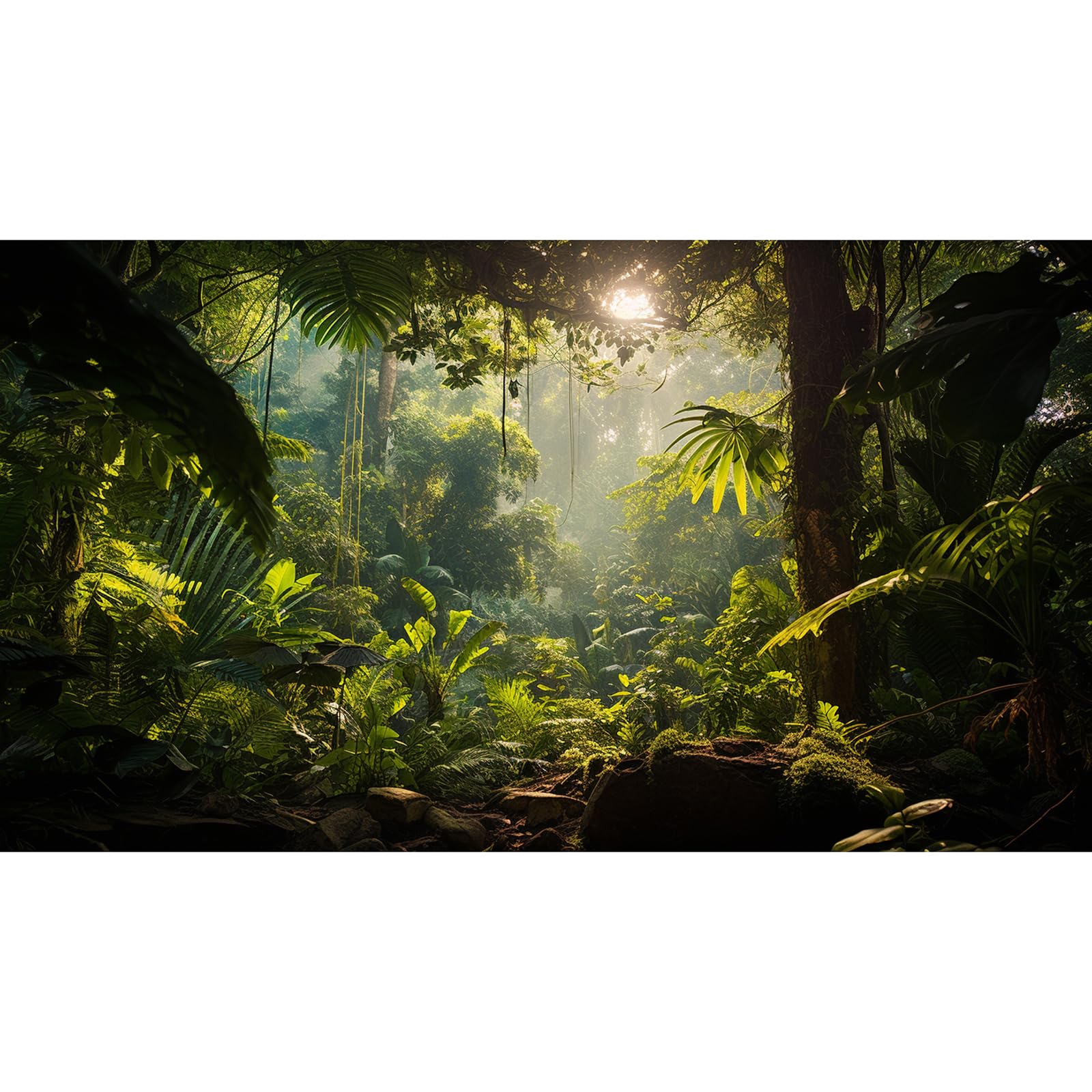 47x17 Inch Aquarium Background Poster - Forest & Jungle Tank Backdrop for Terrariums, Fish Tanks, Reptile Habitats | Perfect for Home Decor, Pet Stores & Aquatic Displays