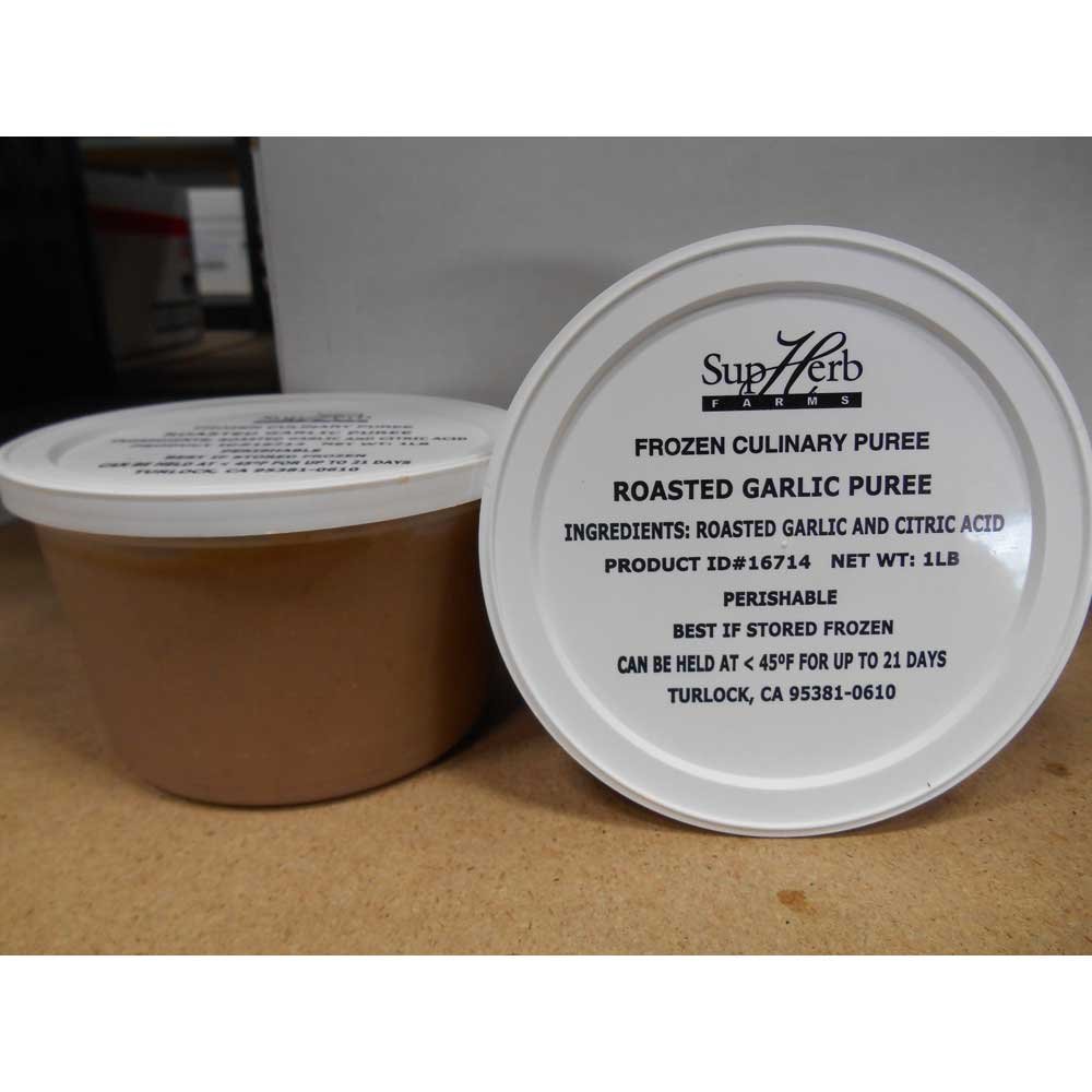SupHerb Farms Roasted Garlic Puree - 1 Pound (Pack of 4) | All-Natural Garlic Spread for Cooking, Baking & Meal Prep | Perfect for Pasta, Pizza & Sauces