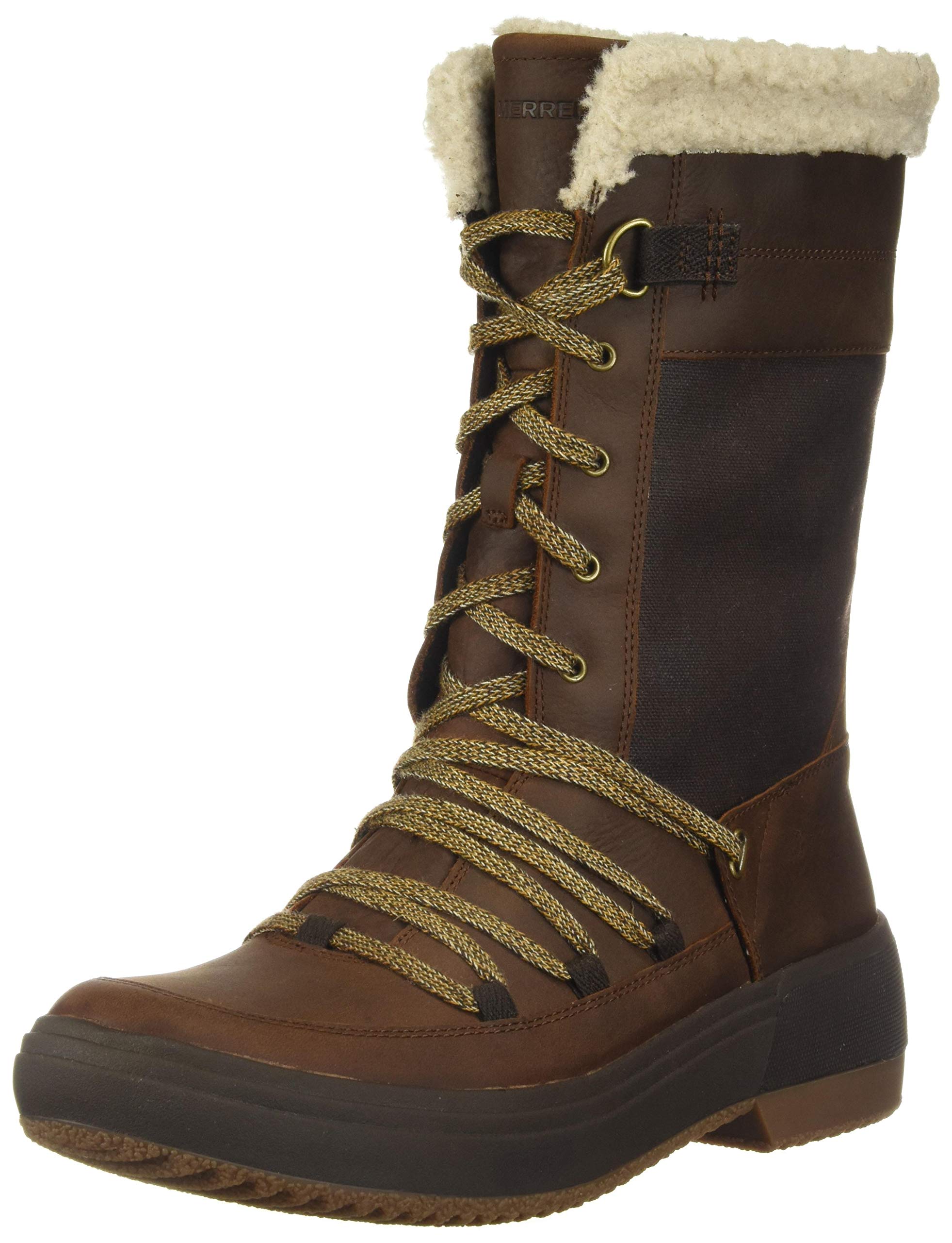 Merrell Haven Tall Lace Polar Waterproof Winter Boots for Women - Insulated Snow Boots with Waterproof Technology for Hiking, Snowshoeing & Cold Weather Adventures