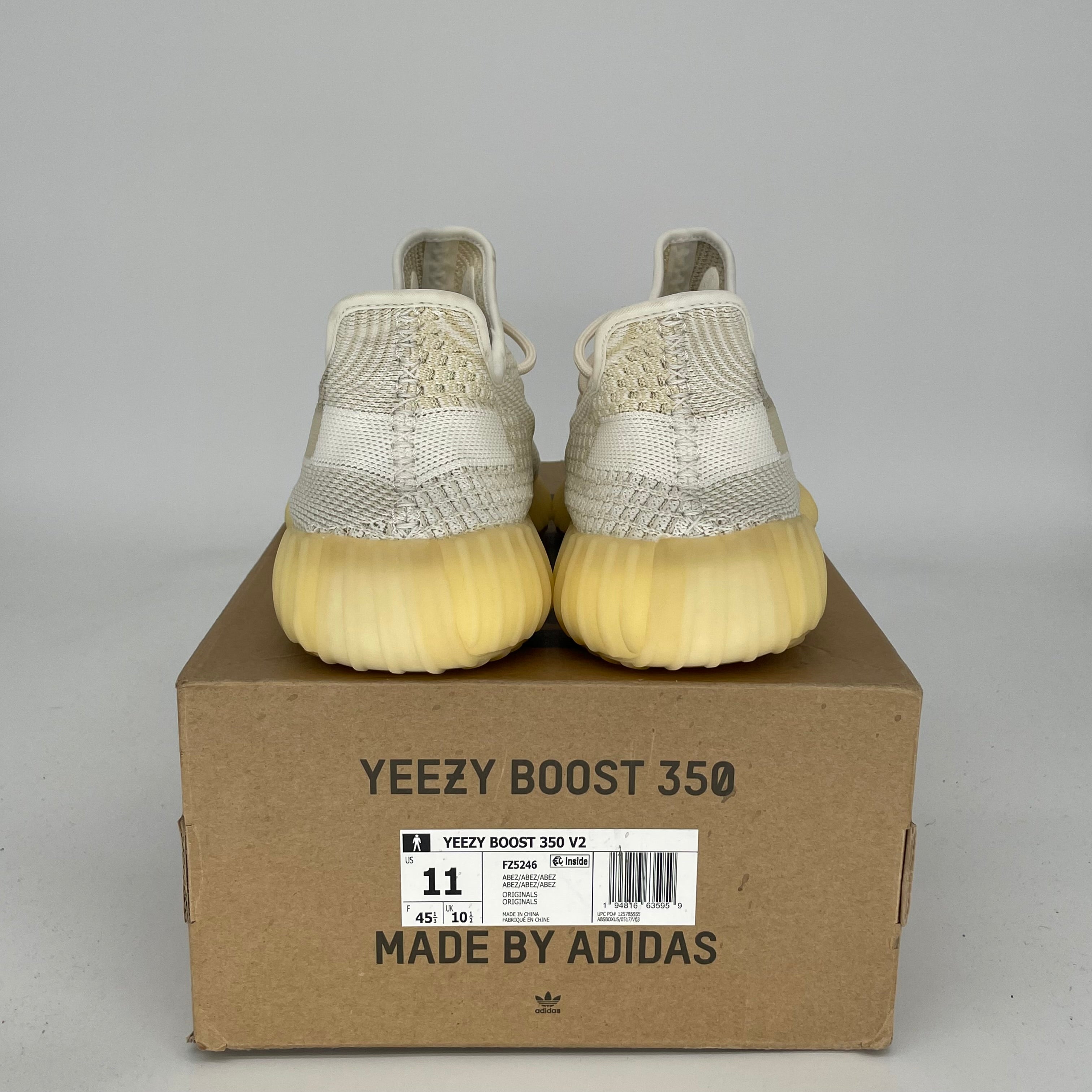 Adidas Yeezy Boost 350 V2 'Natural' - Men's Size 11 Sneakers (FZ5246) | Comfortable Running Shoes for Gym, Jogging & Casual Wear