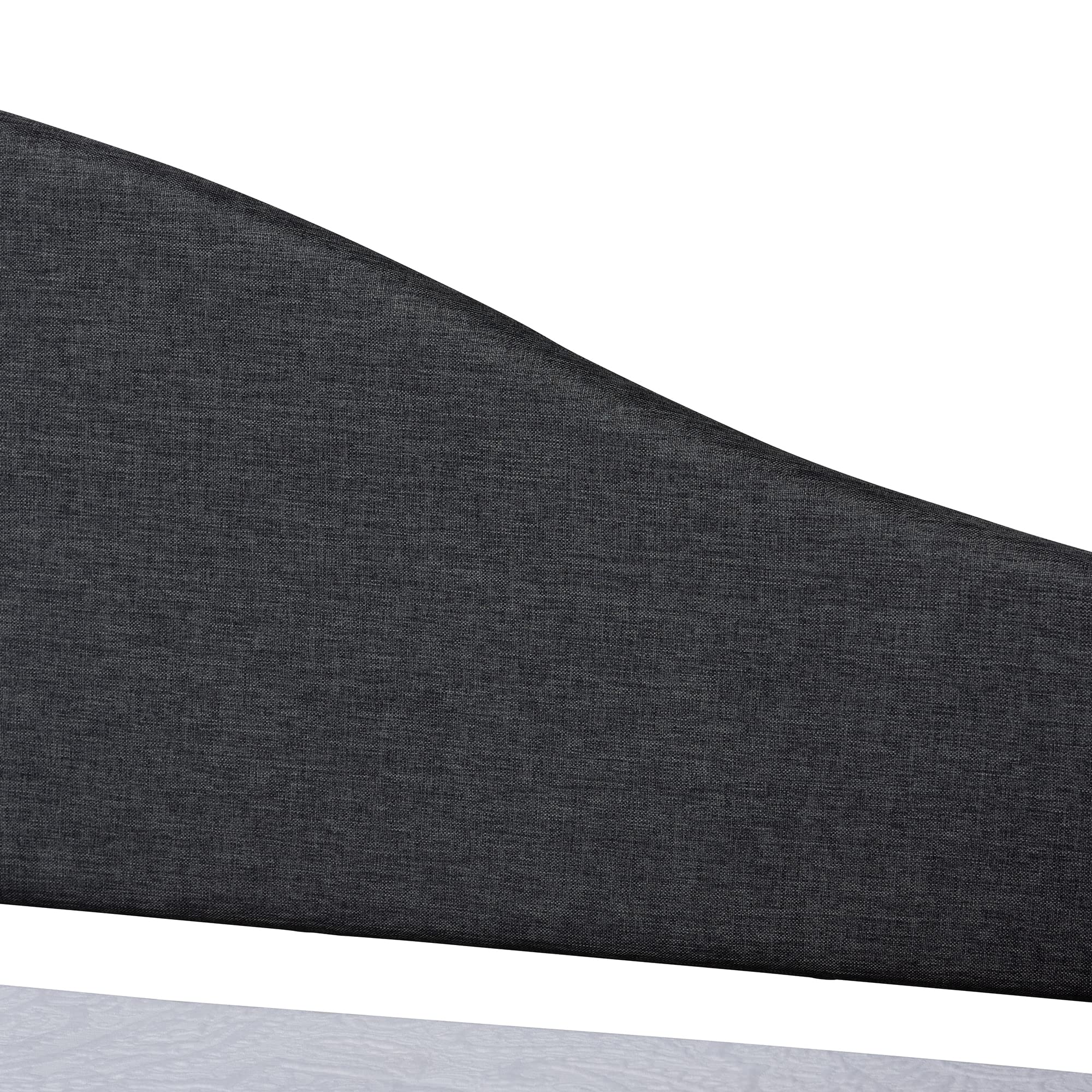 Baxton Studio Milligan Modern Charcoal Fabric Upholstered Twin Daybed with Dark Brown Wood Frame - Perfect for Guest Rooms, Small Spaces & Contemporary Home Decor