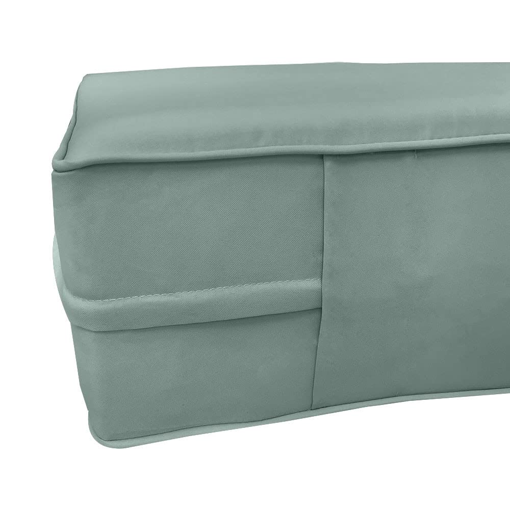 Prolinemax S5 Outdoor Daybed Slipcover - Waterproof Mattress & Bolster Pillow Cushion Covers with Pipe Trim for Patio, Poolside, and Garden Furniture AD002