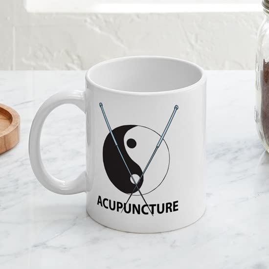 Acupuncture Ceramic Coffee Mug 11 oz (325 ml) - Funny & Unique Gift for Acupuncturists, TCM Lovers - Perfect for Tea, Coffee & Office Use