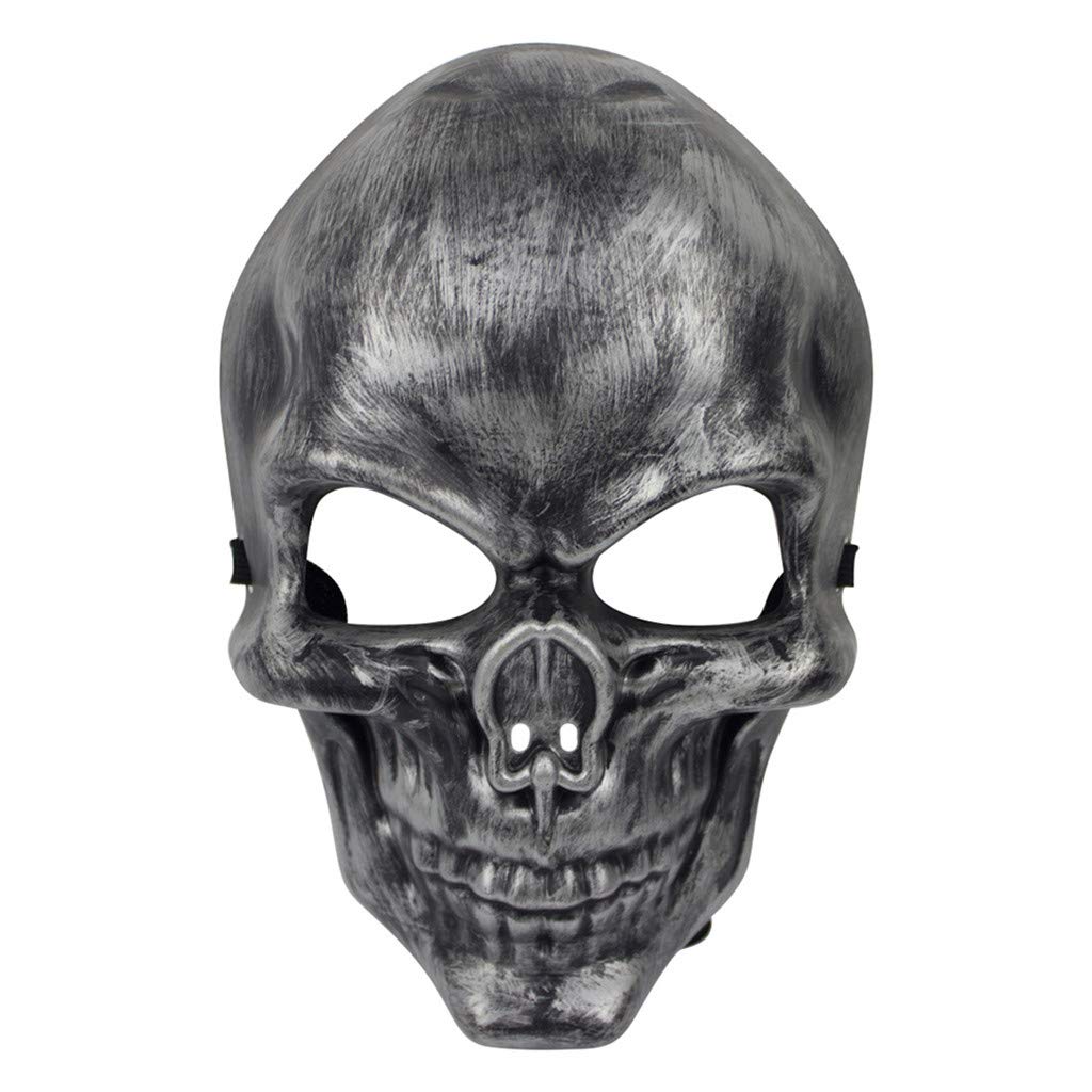 Scary Halloween Horror Grimace Mask for Adults - Creepy Night Terror Costume Accessory for Fancy Dress Parties, Haunted House Decor & Spooky Table Centerpiece - Perfect for Halloween Decorations, Skeleton-Themed Events & Kitchen Hauntings
