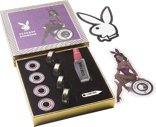 Premium Cortina Na Kel Smith Playboy Bearings Set - High Performance Skateboard Bearings for Smooth Riding - Perfect for Skateboarding, Longboarding & Roller Skating