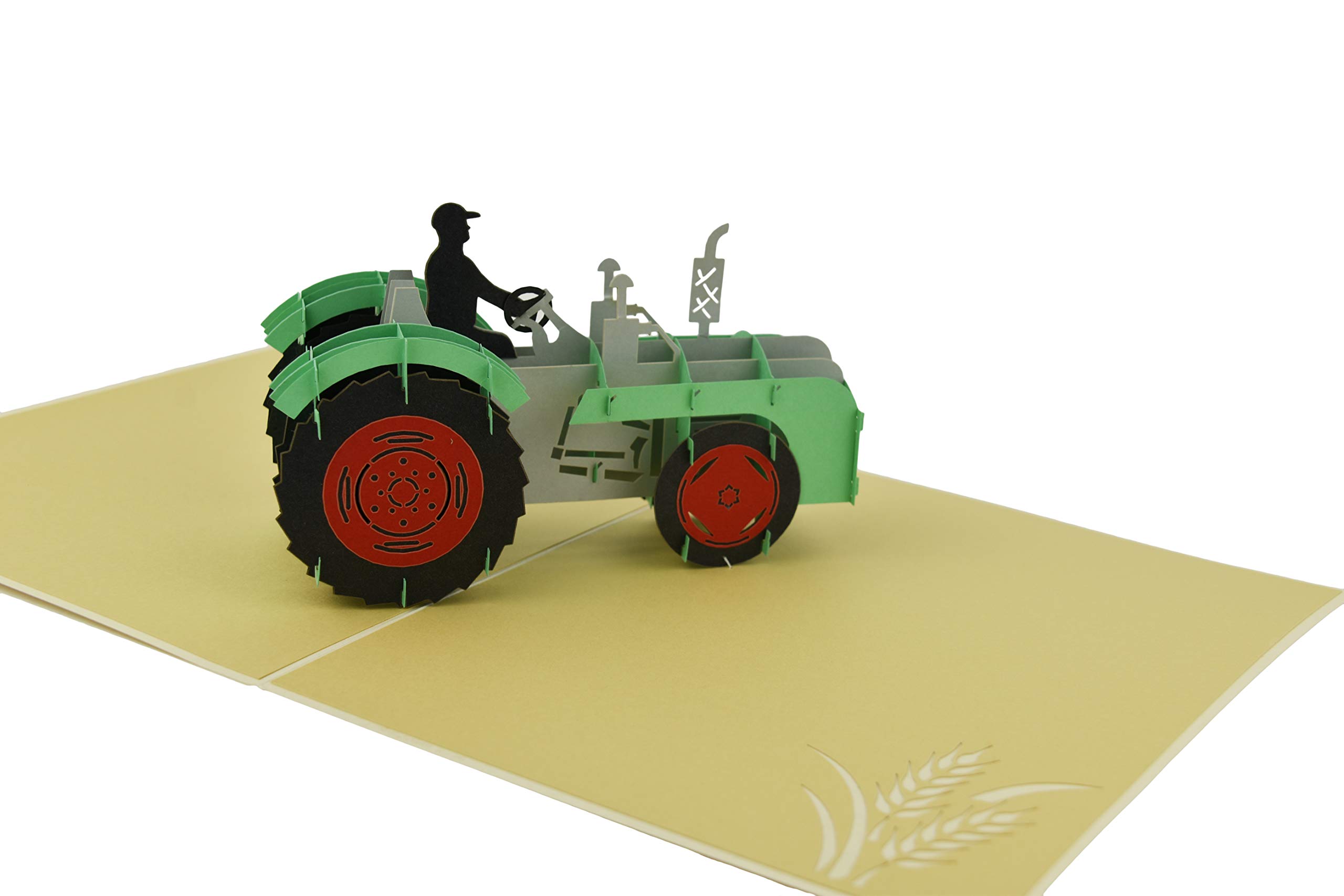 3D Pop Up Tractor Greeting Card for Father's Day, Kids Birthday, Special Occasions | Unique Handmade Gift for Dad, Boys, Farmers | Perfect for Birthdays, Anniversaries, Thank You Cards