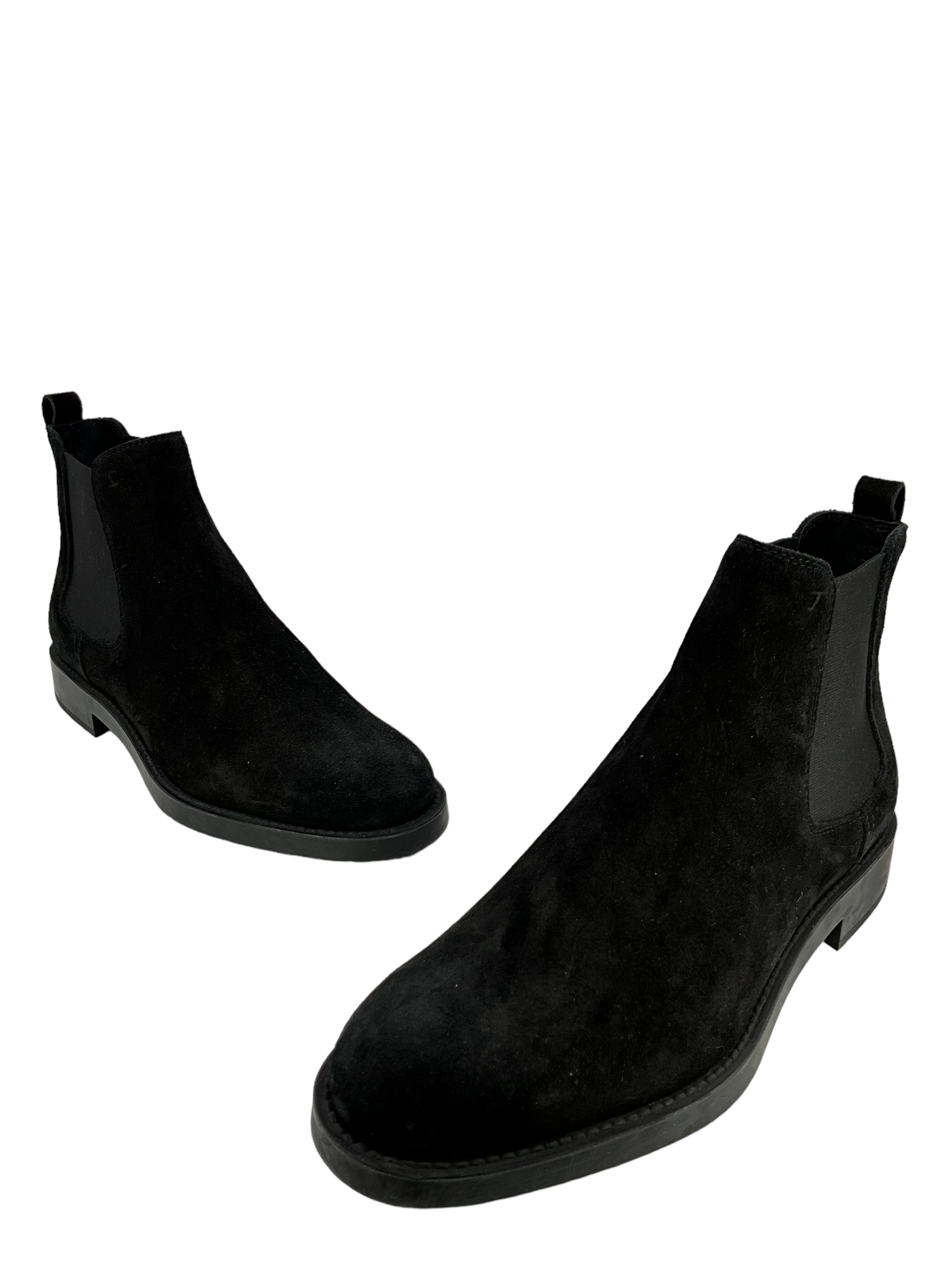 Tod's Black Suede Chelsea Boots for Women Size 7.5 | Comfortable & Stylish Ankle Boots for Casual Outfits & Office Wear