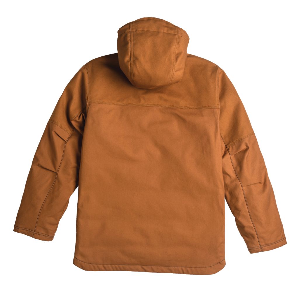 Men's Edgewood Waterproof Duck Insulated Work Coat - Heavy Duty Winter Jacket for Outdoor Work & Hunting | Warm & Durable Brown YC12 | Perfect for Construction, Farming & Cold Weather Activities