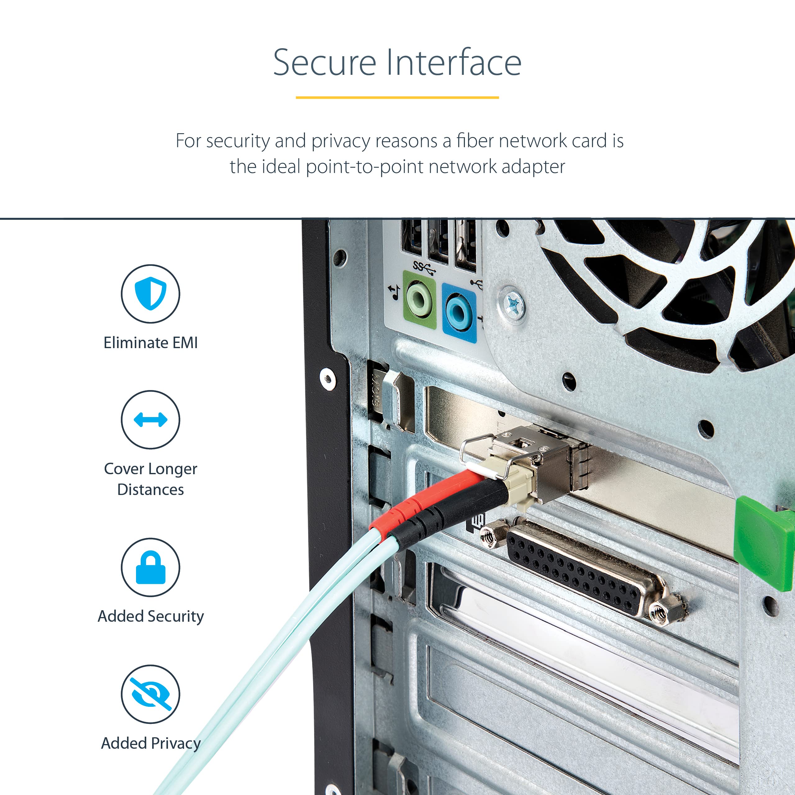 StarTech.com 10G PCIe SFP+ Network Card - Single Port 10 Gigabit Fiber NIC for High-Speed Data Transfer - Compatible with MSA-Compliant SFP+ Modules & Direct-Attach Cables - Ideal for Servers, Workstations & Data Centers (PEX10GSFP)