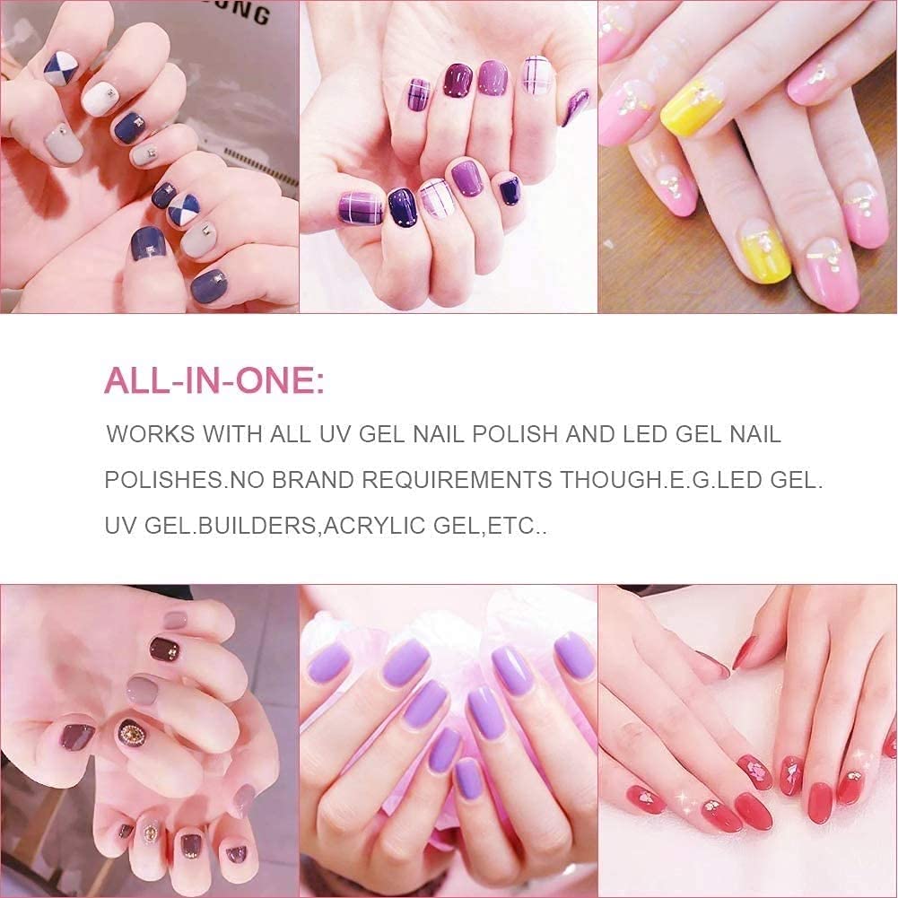 72W Fast UV LED Nail Dryer & Gel Polish Curing Lamp - Professional Nail Art Tool with 4 Timer Settings & Auto Sensor for Fingernails & Toenails - Perfect for Salon, Home Manicure & Pedicure