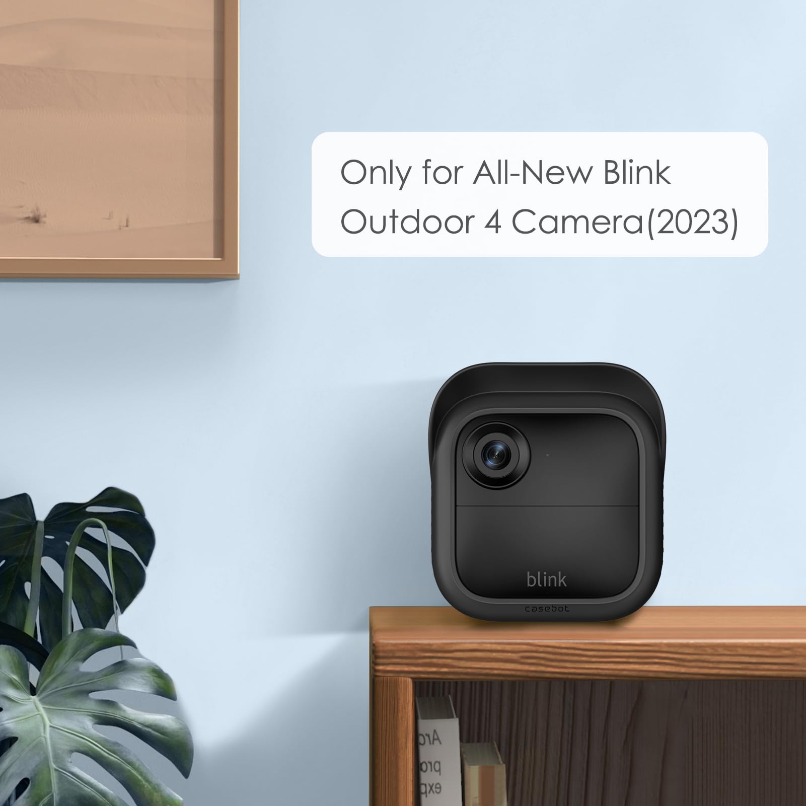 Silicone Protective Cover for Blink Outdoor 4 (4th Gen) Camera - 3 Pack Weatherproof Skin Case with Hat Brim for Blink 4 Smart Security Camera (Black) - Perfect for Outdoor Home Security, Surveillance & Weather Protection