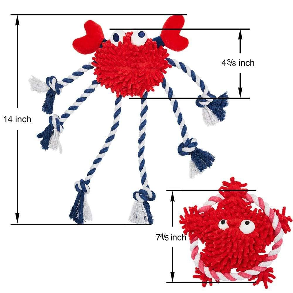 Blueberry Pet Pack of 2 Durable Interactive Squeaky Plush Dog Toys - Bluey Toys for Cats & Dogs, 14