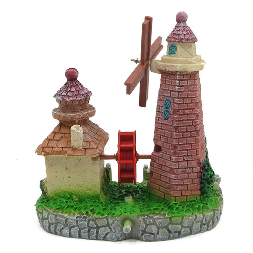Balacoo Windmill Ornament - Aquarium Castle & Landscape Decor for Fish Tanks | Underwater Scenery, Fish Hideout & Tank Accessories | Perfect for Home Aquariums, Office Fish Tanks & Aquatic Displays