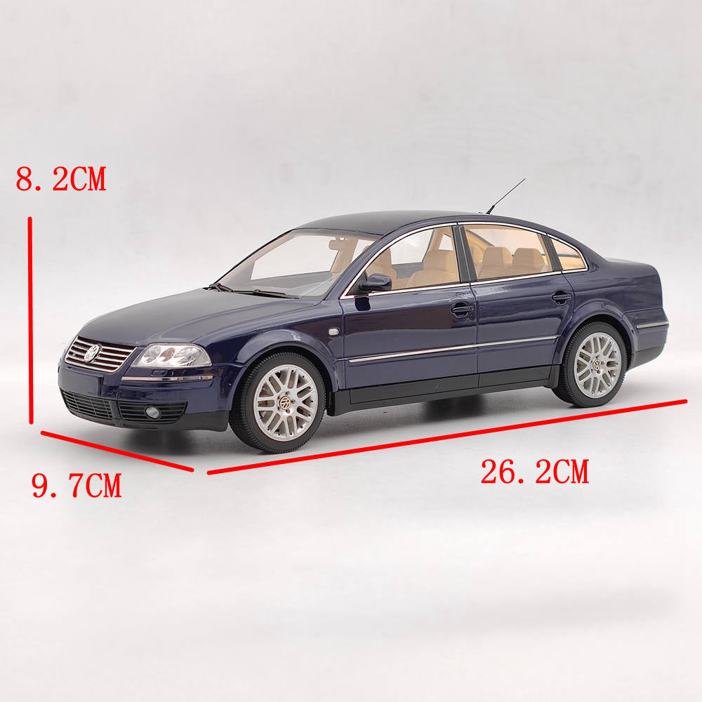 1/18 Scale Volkswagen VW Passat W8 2001 Blue Resin Model Car - DNA Collectibles DNA000029 - Perfect for Car Enthusiasts, Collectors, and Gift Giving