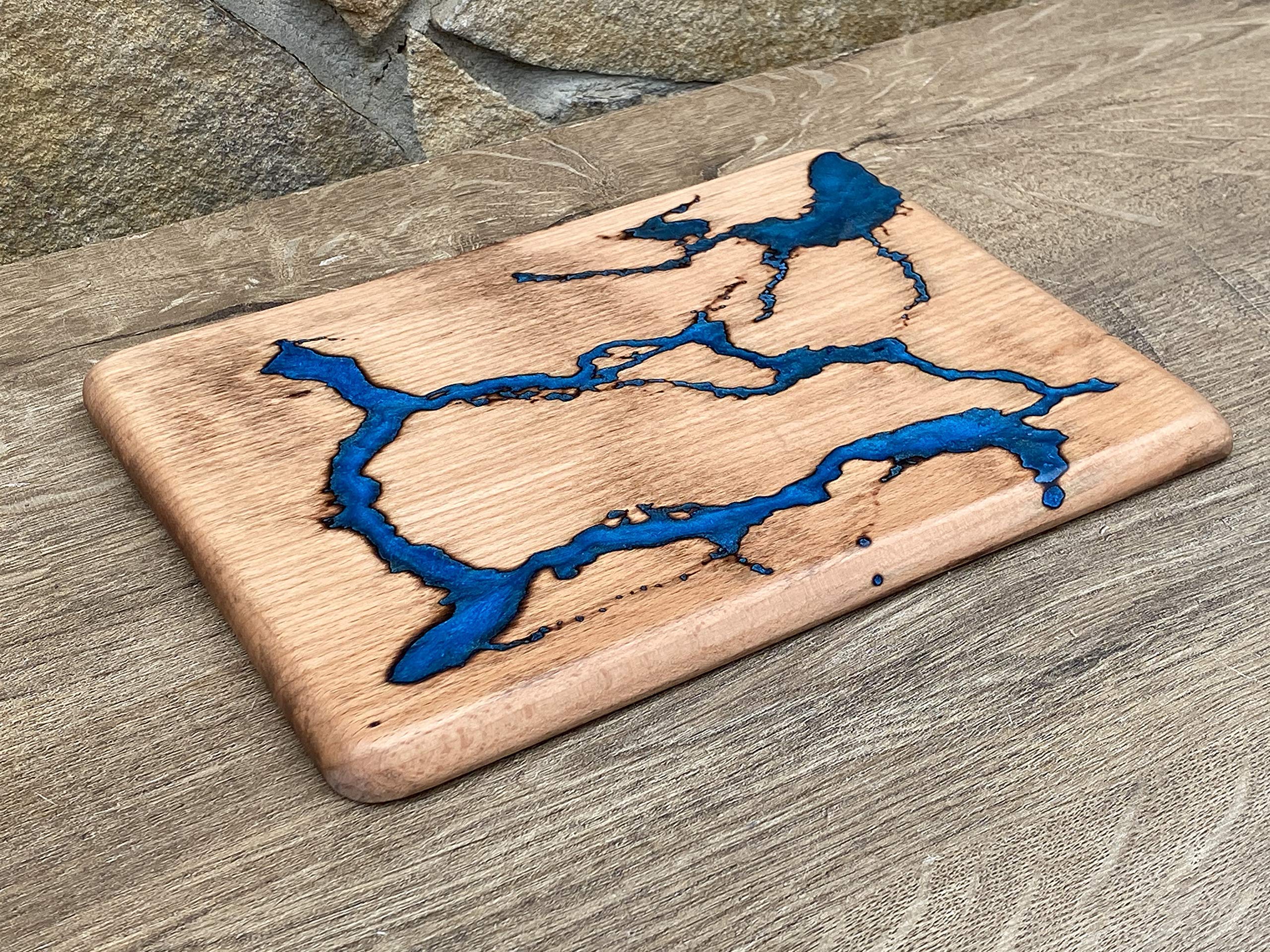 Premium Epoxy Resin Serving Board - Elegant Wooden Anniversary Gift for 5th Year, Christmas, Birthday & Wife | Perfect for Charcuterie, Cheese Platters & Entertaining