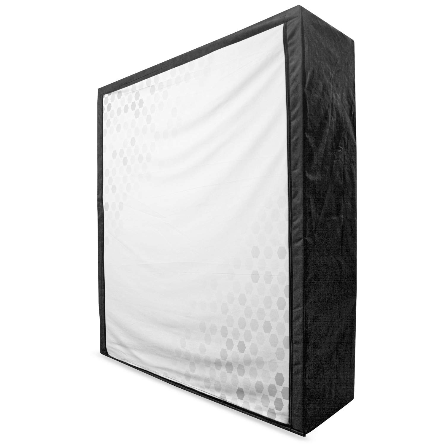 Ambesonne Grey Portable Fabric Wardrobe with Shelves - 59