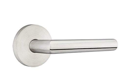 Emtek Dummy Knob, Disk Rosette, Stuttgart Lever - Brushed Stainless Steel Cabinet Hardware for Kitchen, Bathroom & Furniture