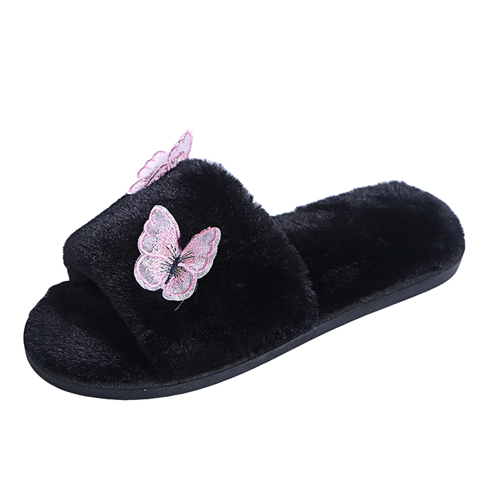 **Women's Arch Support House Slippers - Cozy Warm Furry Indoor Slippers for Flat Feet - Perfect for Home, Winter & Guests Comfort**    *(Use Cases: Ideal for lounging at home, keeping feet warm in winter, or providing cozy comfort for guests.)*
