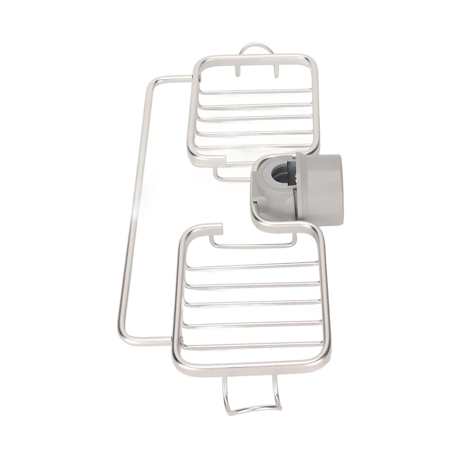 Stainless Steel Rustproof Detachable Kitchen Sink Drain Shelf with Sponge & Towel Holder - Silver | Space Saving Organizer for Small Kitchens, Bathrooms & Laundry Areas