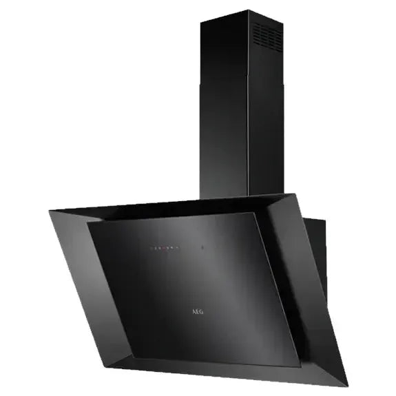 AEG 90cm Inclined Rangehood in Matte Black - Powerful Kitchen Exhaust Hood for Smoke and Odor Removal - Perfect for Modern Home Cooking and Open-Plan Kitchens