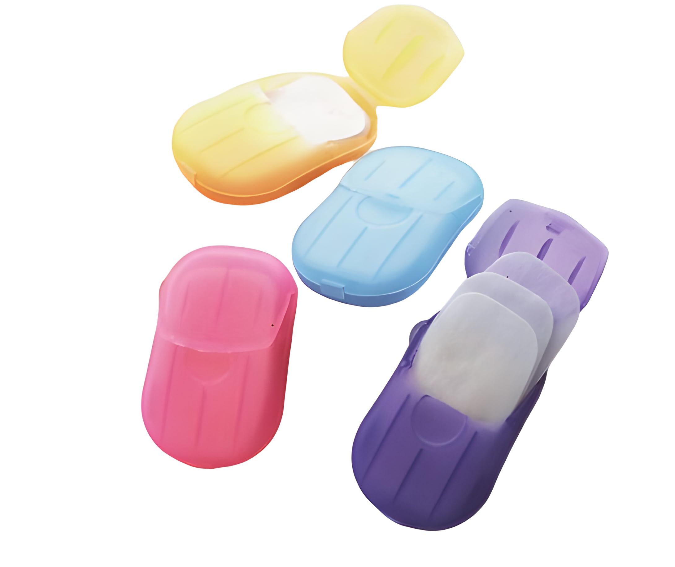 MAPPERZ Travel Paper Soap Strips - Portable Disposable Foaming Hand Washing Sheets for Camping, Hiking & Outdoor Activities - Compact & Easy to Carry - Multi-Color Pack of 4 Boxes