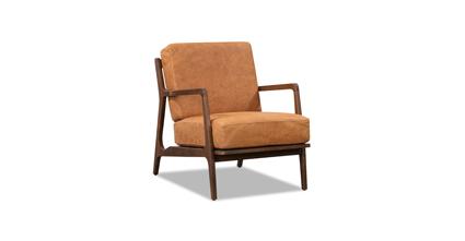 Premium Verity Genuine Leather Lounge Chair - Modern Comfort for Living Room, Office & Reading Nook - Perfect Relaxation & Stylish Home Decor