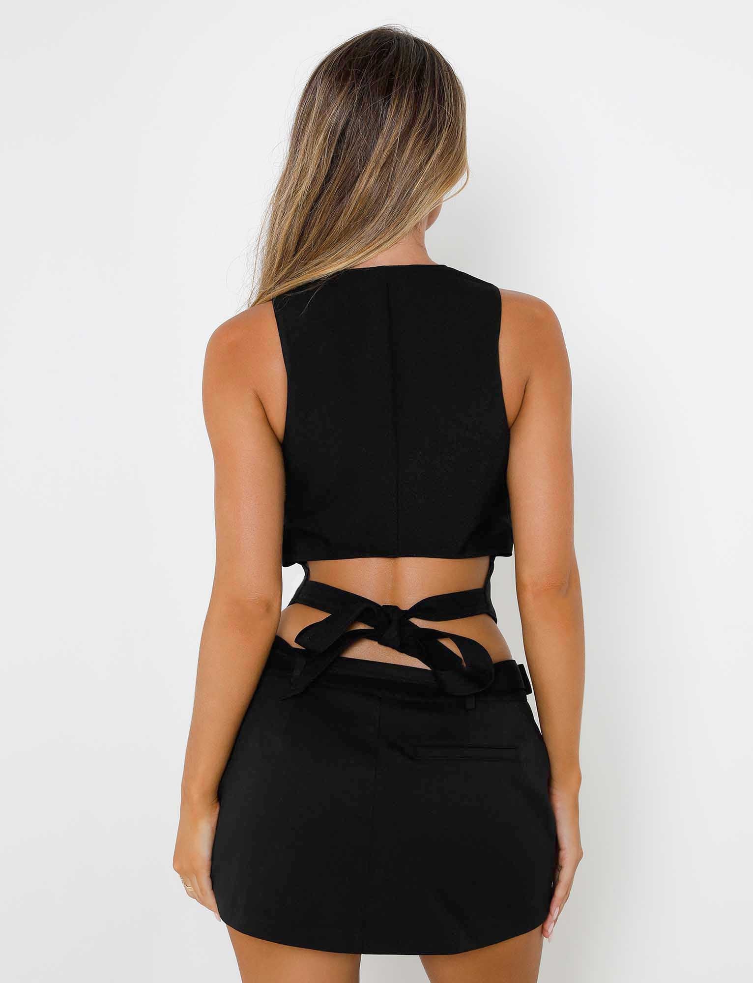 MARJORIE VEST BLACK - Women's Fashion Vest for Casual Wear & Layering | Perfect for Office, Outings & Everyday Style
