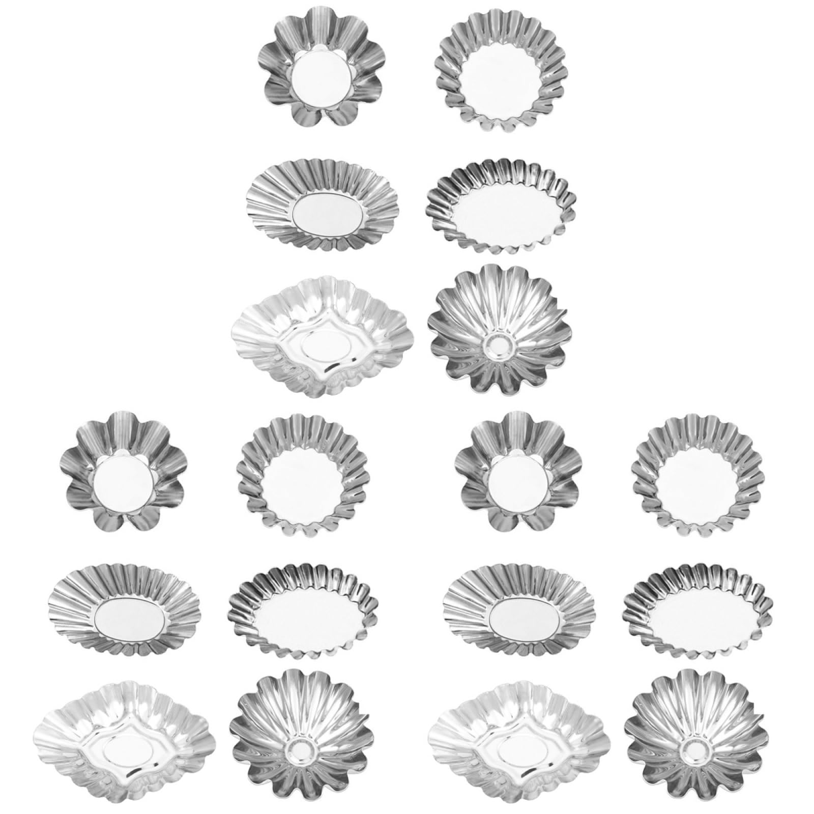 Hemoton 18-Pack Stainless Steel Egg Tart Molds - Mini Tart Pans & Cupcake Baking Tins for Home Bakers - Perfect for Egg Tarts, Mini Pies, and Dessert Cups (Kitchen & Party Use)
