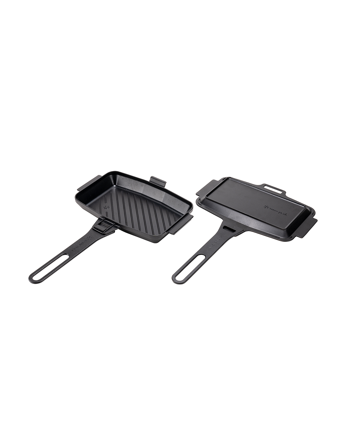 Cast Iron Sandwich Skillet - Heavy Duty Grill Pan for Perfect Paninis, Grilled Cheese & Breakfast Sandwiches - Ideal for Stovetop, Camping & Outdoor Cooking