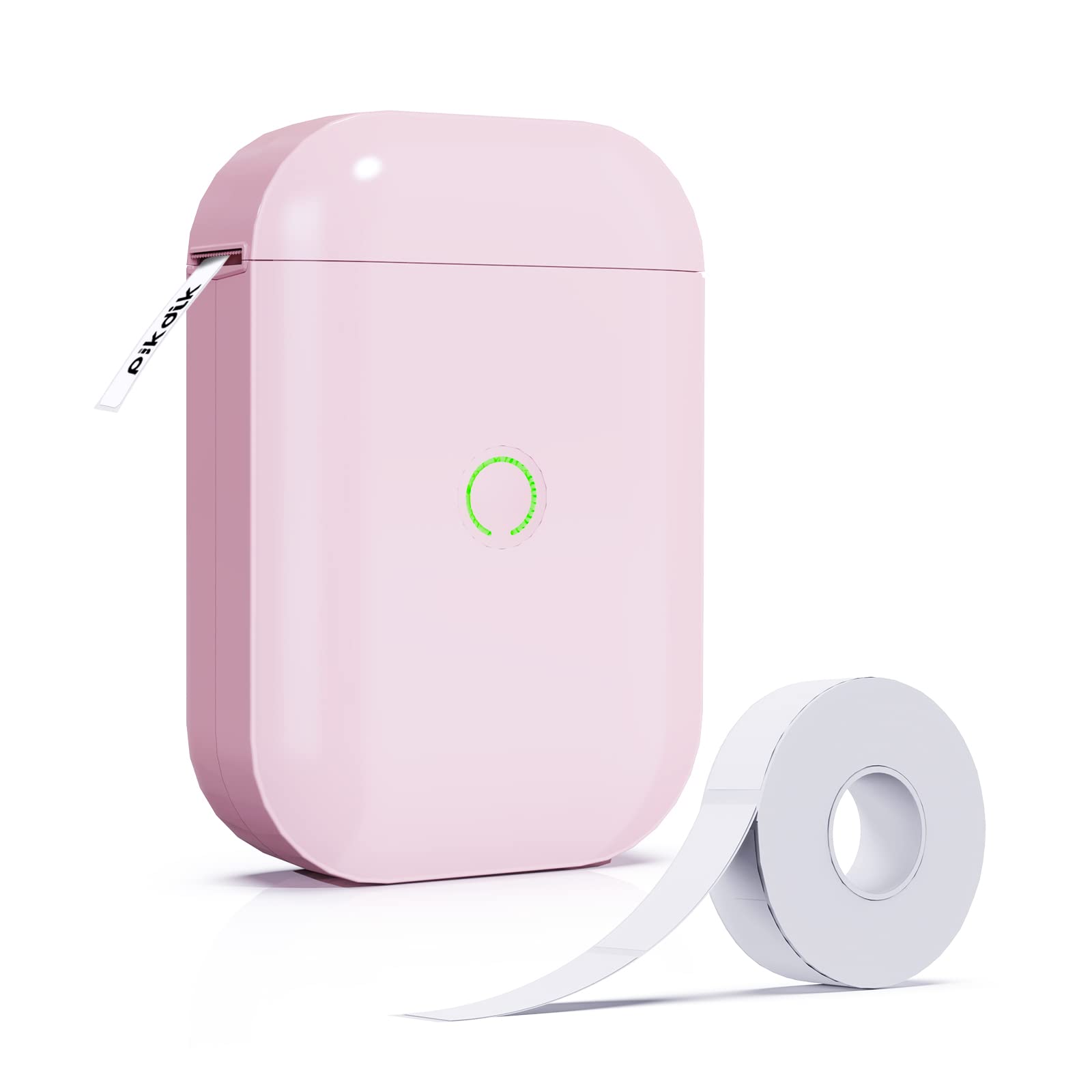 Mini Portable Label Maker Machine with Tape - USB Rechargeable Label Printer for Home & Office Organizing (Jars, Bins, Files) | Compatible with iPhone & Android | Easy to Use, Pink | Perfect for Crafting, Pantry Labeling & School Projects