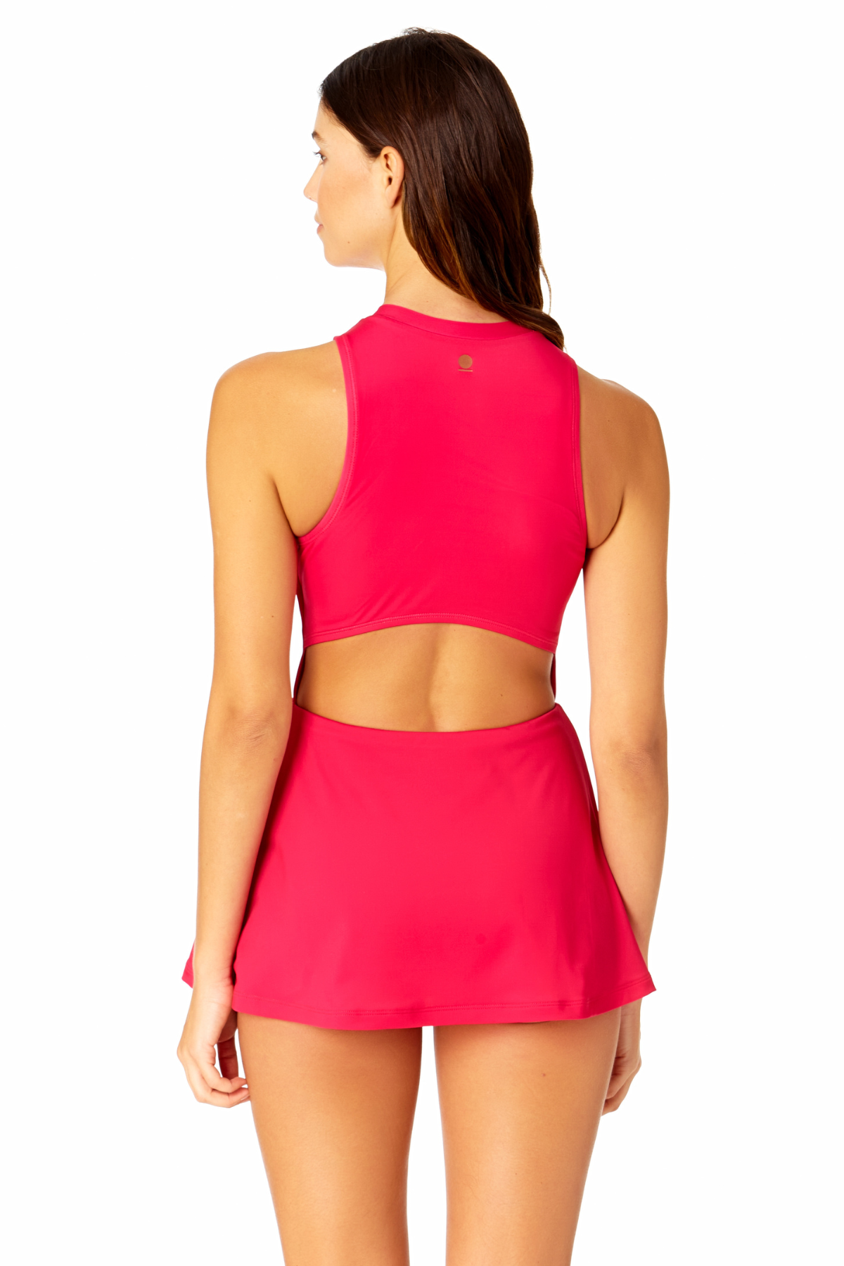 Women's Solid Color Athletic Swim Dress - UPF 50+ Quick Dry Swimwear for Beach, Pool & Water Sports