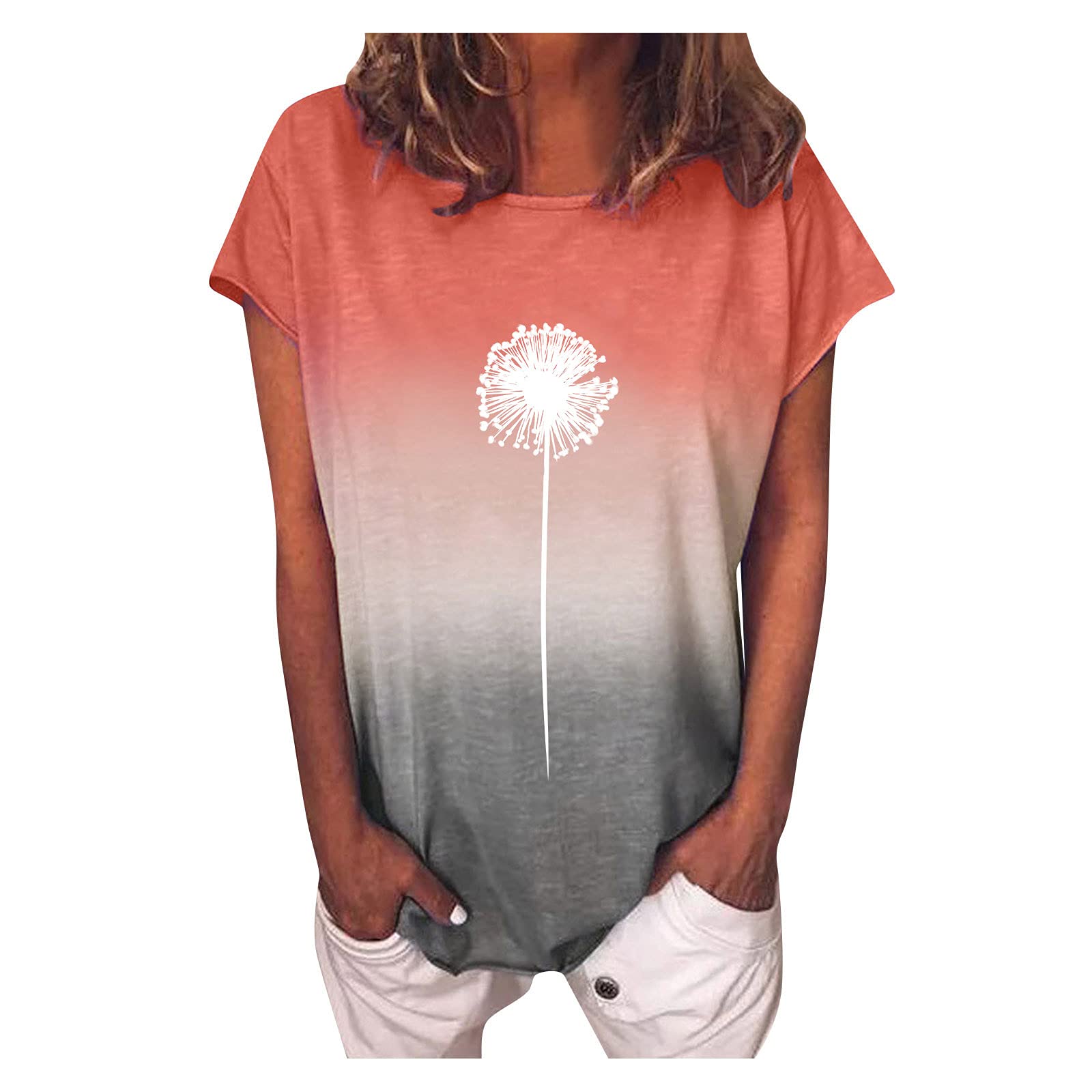 Women's Striped Color Block Short Sleeve Casual Blouse T-Shirt Top - Stylish Summer Outfit for Beach, Office & Everyday Wear