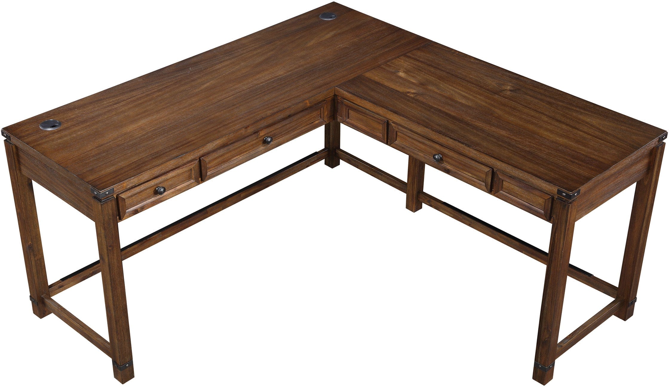 Office Star Baton Rouge L-Shaped Computer Desk [BTL2937] - Perfect for Home Office, Gaming Setup & Small Workspace