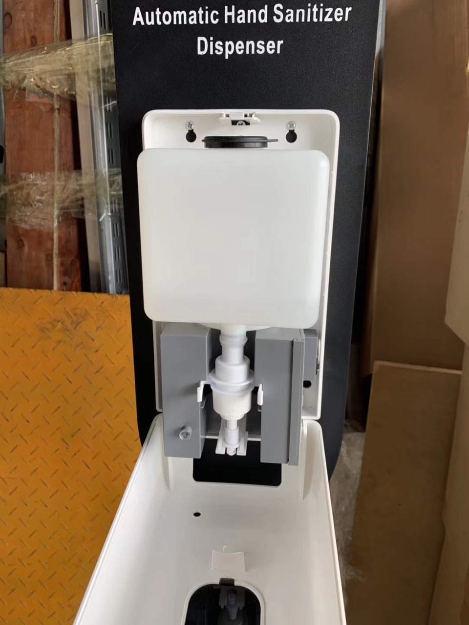 Automatic Touchless Motion Sensor Hand Sanitizer Dispenser with Stand - Wall Mount & Countertop Use for Home, Office, and Public Spaces