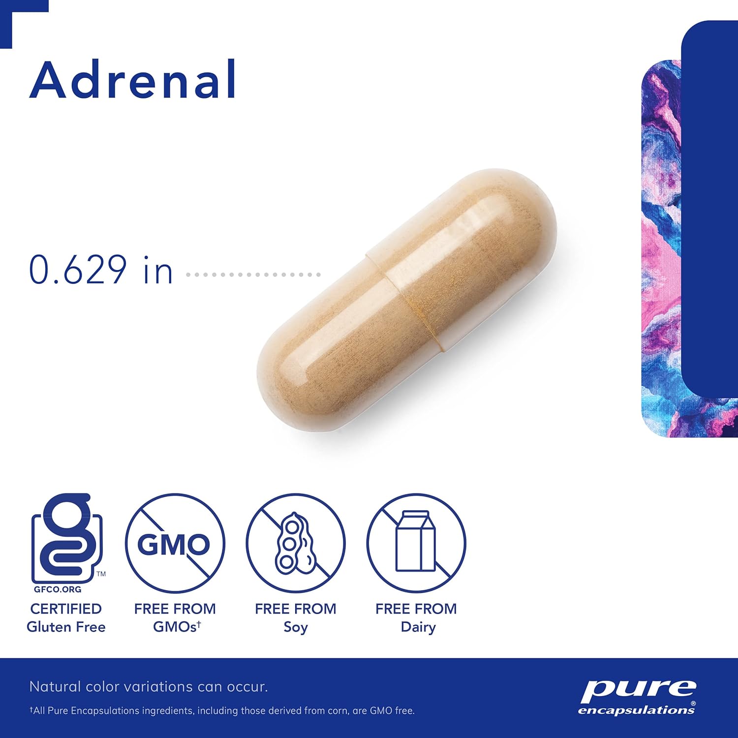 Pure Encapsulations Adrenal Support Supplement - 60 Capsules for Stress Relief & Energy Boost | Supports Healthy Cortisol Levels | Ideal for Busy Professionals & Students