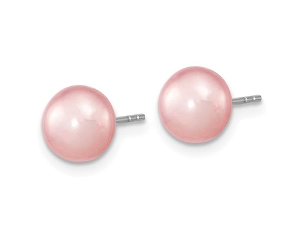 7-8mm Freshwater Cultured Pink Pearl Jewelry Set - Sterling Silver Earrings, Bracelet & Necklace for Women - Perfect for Weddings, Parties & Special Occasions