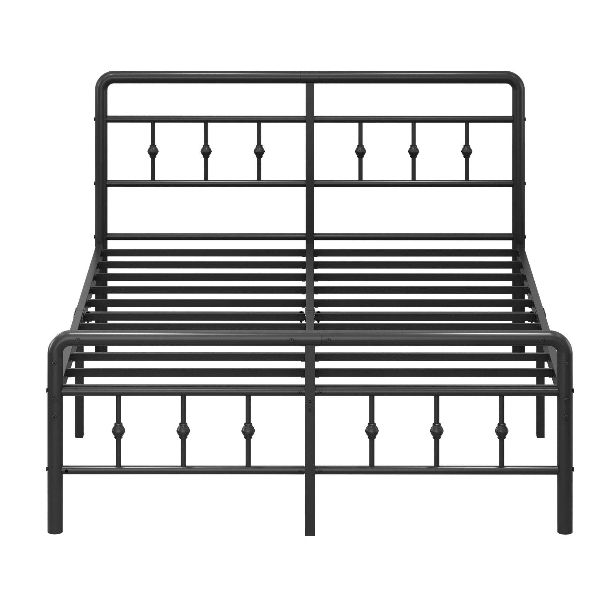 EMODA 16 Inch King Bed Frame with Headboard & Footboard - Heavy Duty Metal Platform Bed Frame, No Box Spring Needed, Easy Assembly - Perfect for Master Bedrooms & Guest Rooms