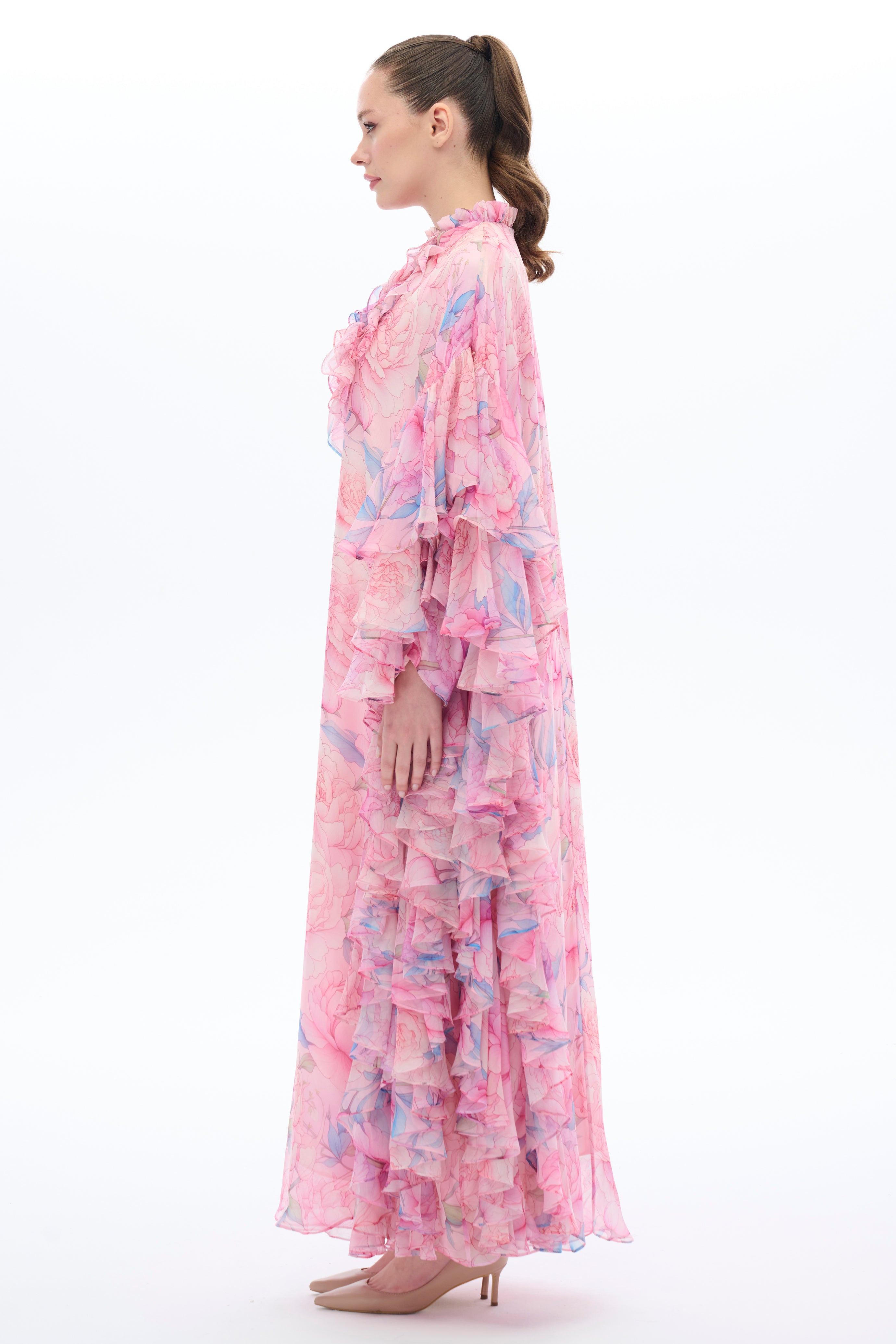 Floral Embroidered Caftan Dress for Women - Boho Chic Beach Cover Up, Poolside Lounge & Summer Vacation Outfit