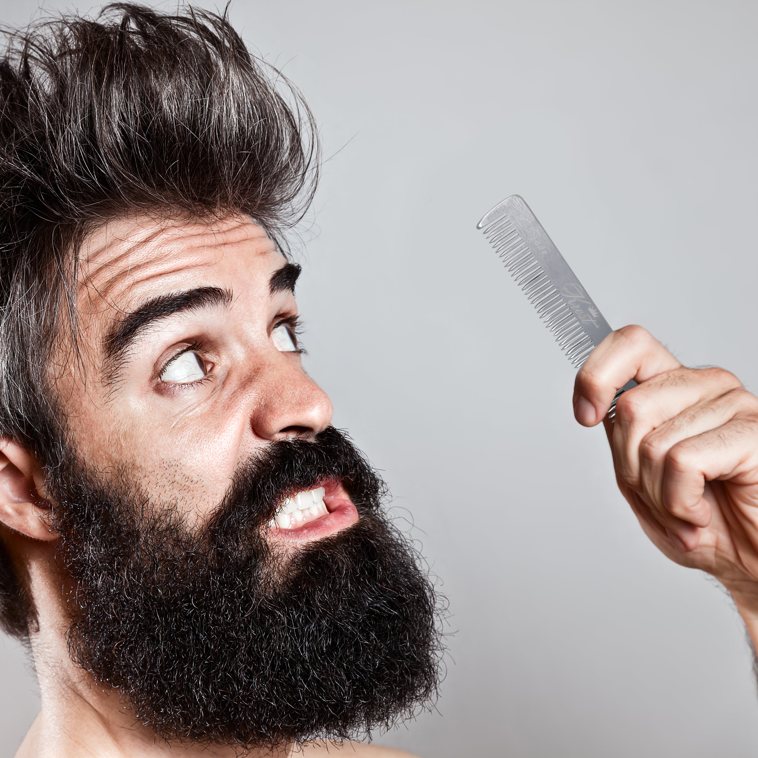 Krest Professional Metal Combs - Premium Aluminum Hair Combs 100% Hand Finished for Men & Women - Perfect for Styling, Barber Shops, and Travel