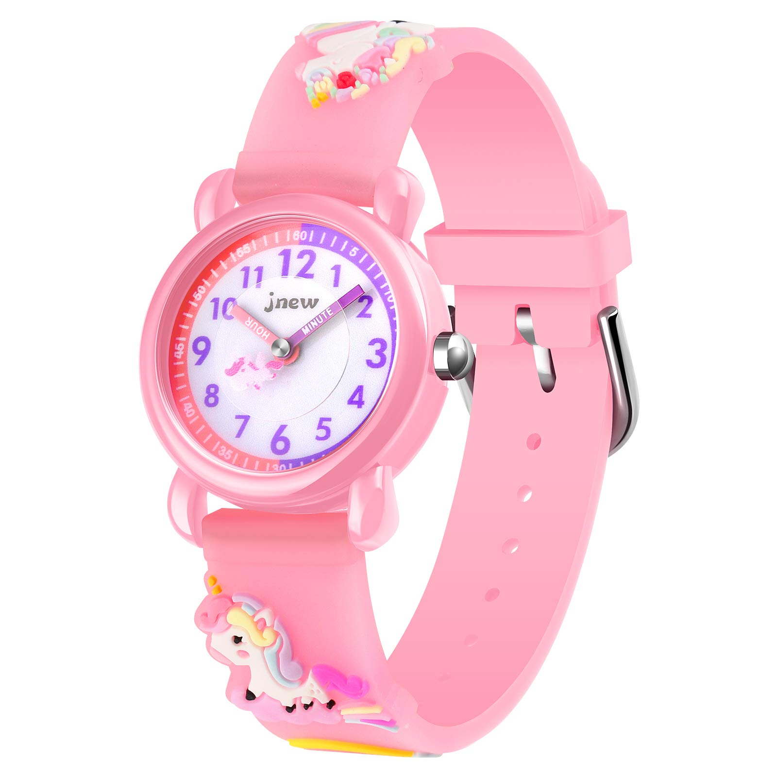 **3D Cute Cartoon Unicorn Kids Watch - Waterproof Silicone Wrist Watch for Girls Ages 3-10 - Best Gift for Birthday, Christmas & School Activities**