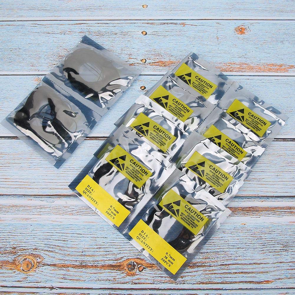 0.7mm Rubber Watch Back Cover Seal Gaskets Kit - 500pcs in 10 Sizes for Watch Repair & Maintenance - Perfect for Rolex, Omega, Seiko Watch Battery Replacement & Waterproofing